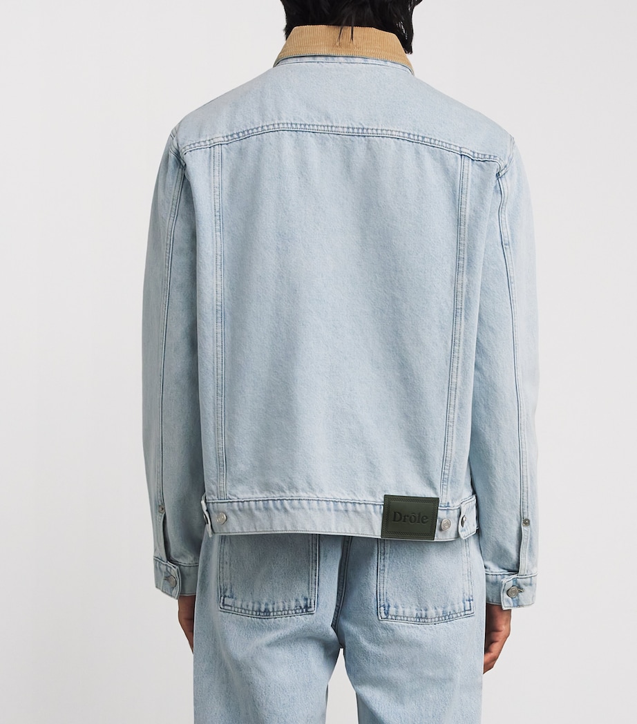 Cord-Collar Denim Jacket LBE / LIGHT BLUE Image 4