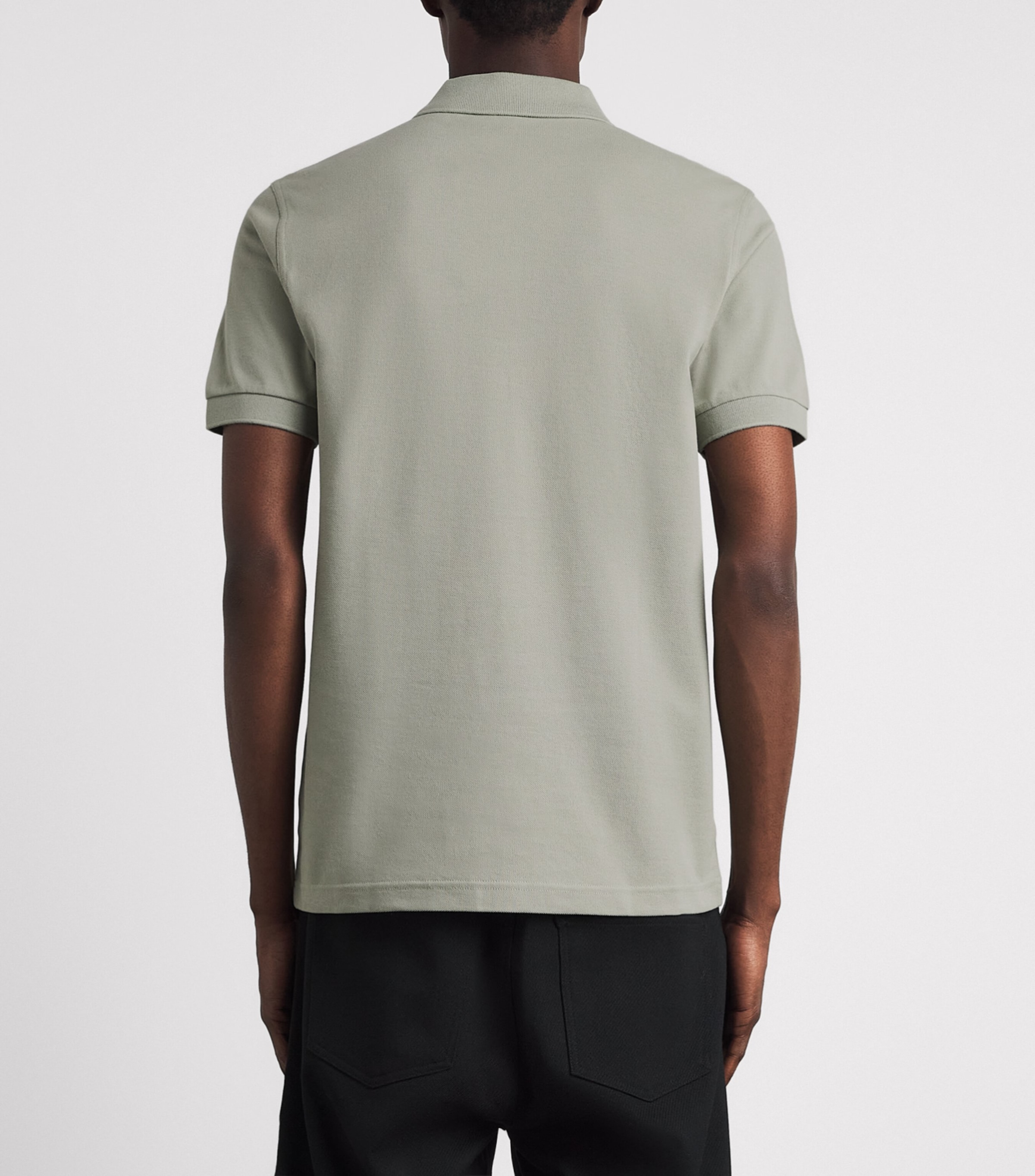 Fred Perry Mens Cotton Twin Tipped Polo Shirt Seagrass/drkairf Image 5