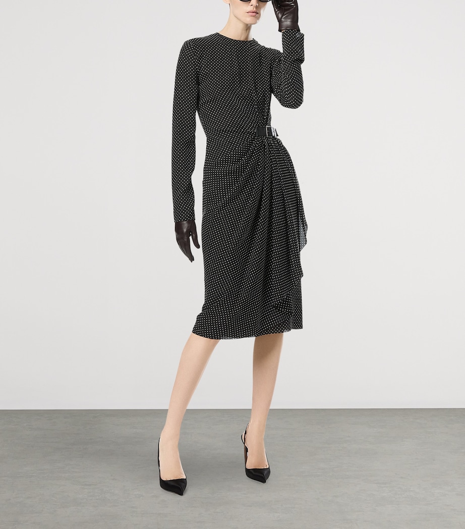 TOM FORD Womens Silk Polka Dot Midi Dress Nwg Image 2