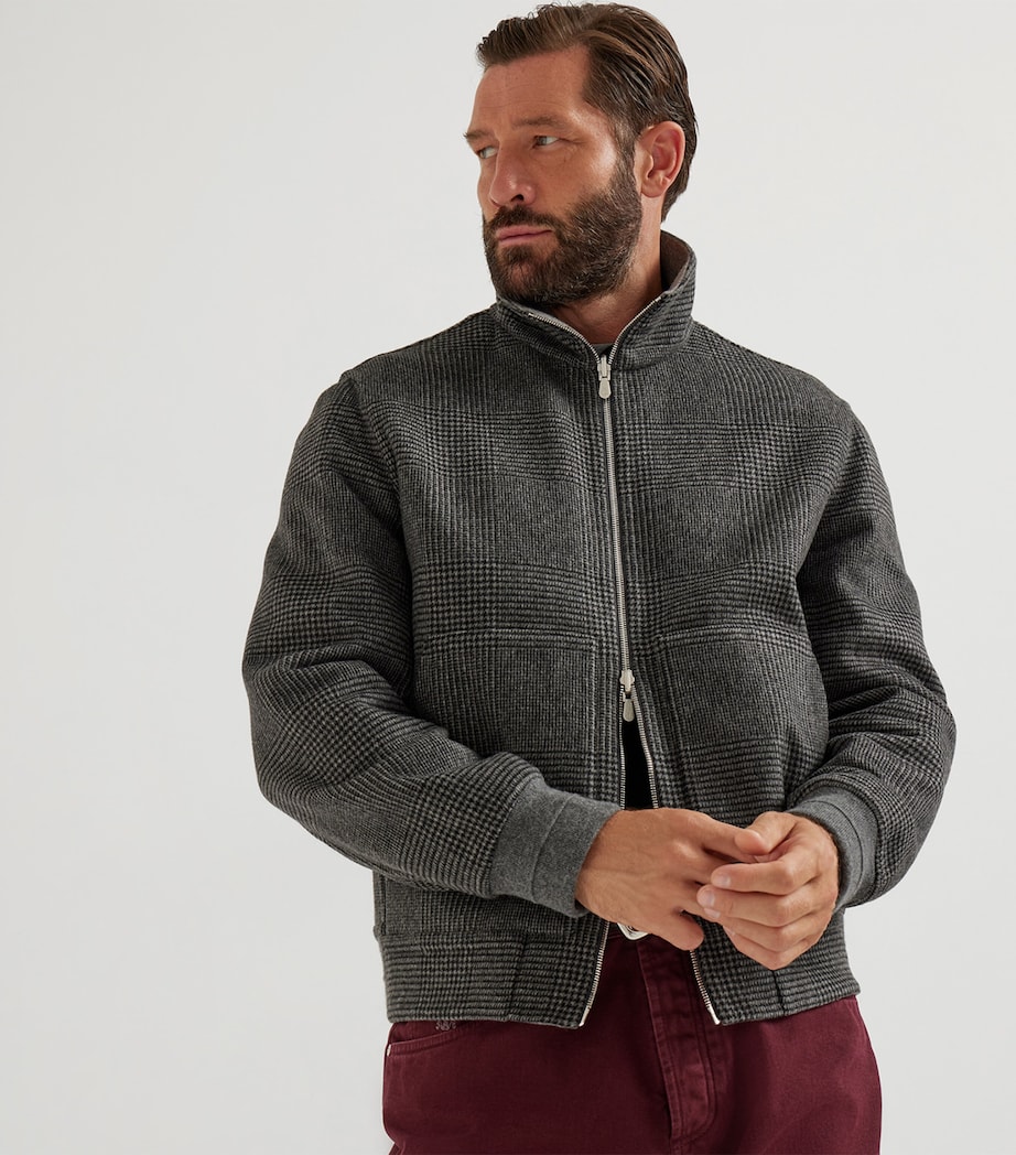 Cashmere Check BomberJacket CO820 Image 5