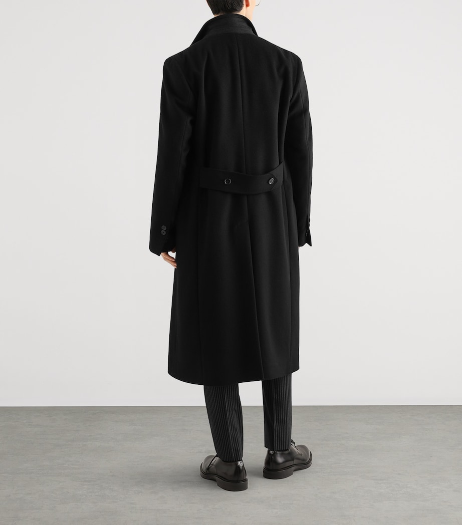 Dolce&Gabbana Mens Cashmere Polo Sweater Black Image 3