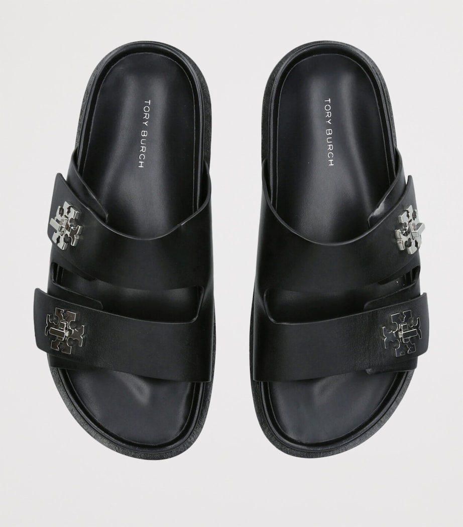 Leather Turnlock Slides BLACK Image 4