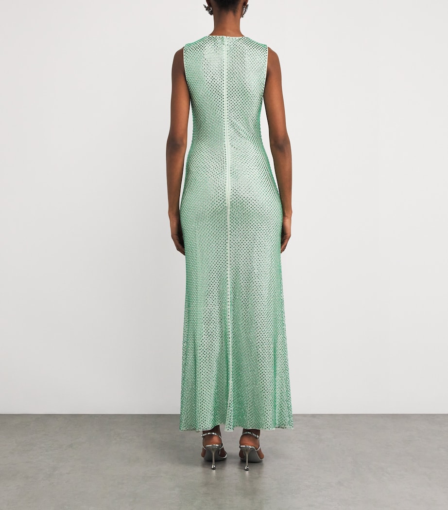 Crystal-Embellished Maxi Dress GREEN Image 3
