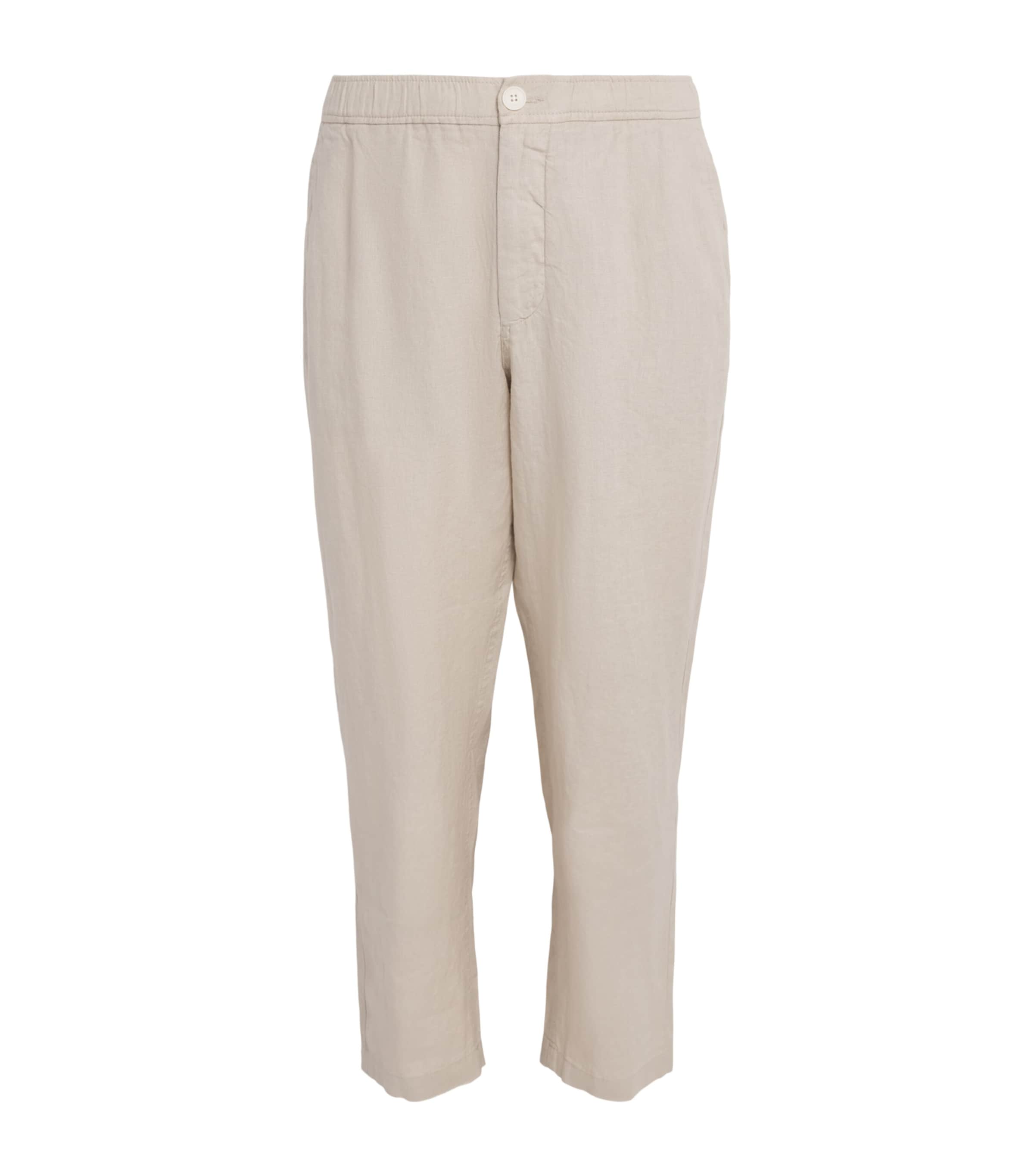 Wax London Mens Linen Kurt Chinos Beige Image 1
