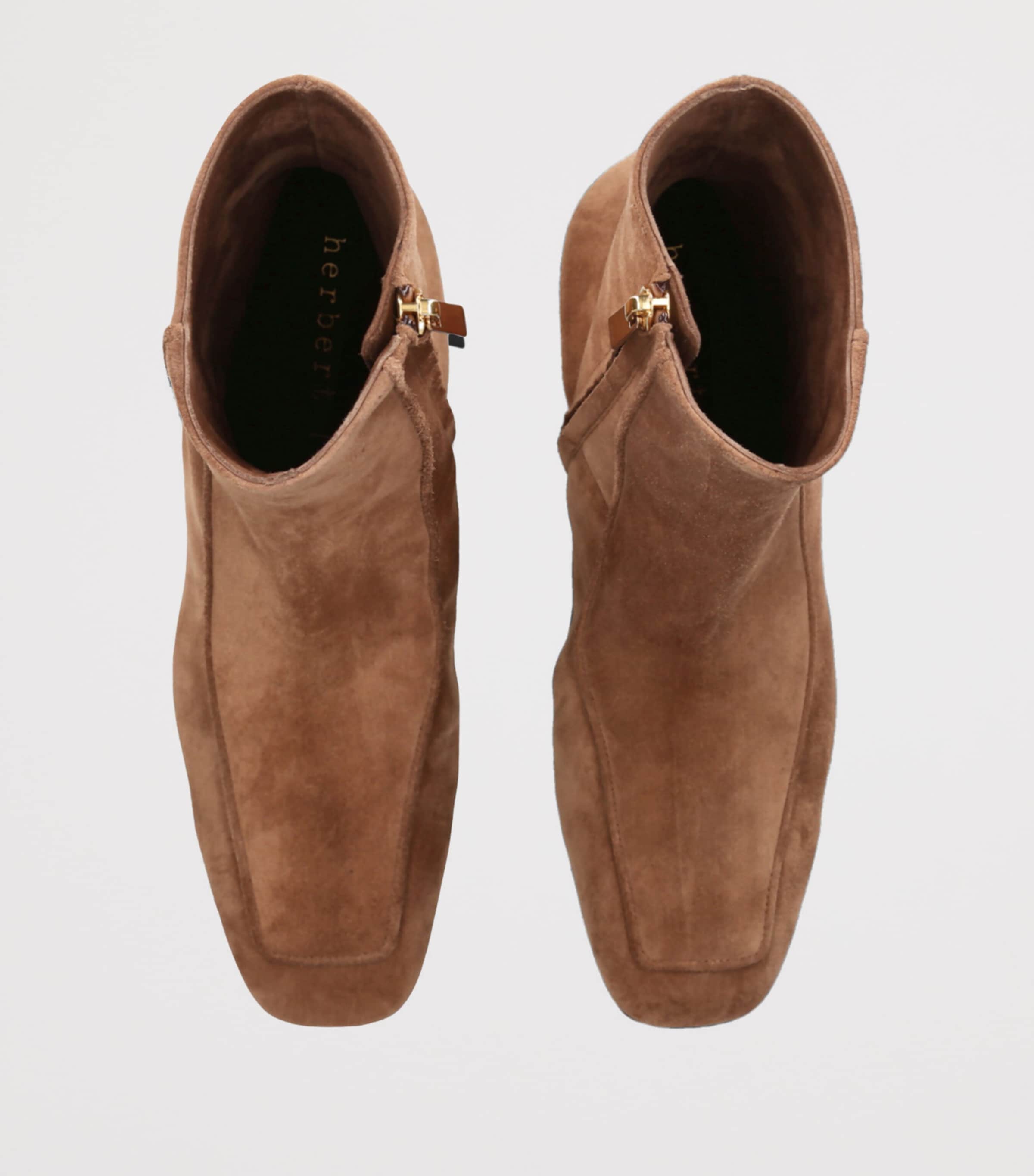 Herbert Levine Suede Shadow Ban Ankle Boots 30 Brown Image 3