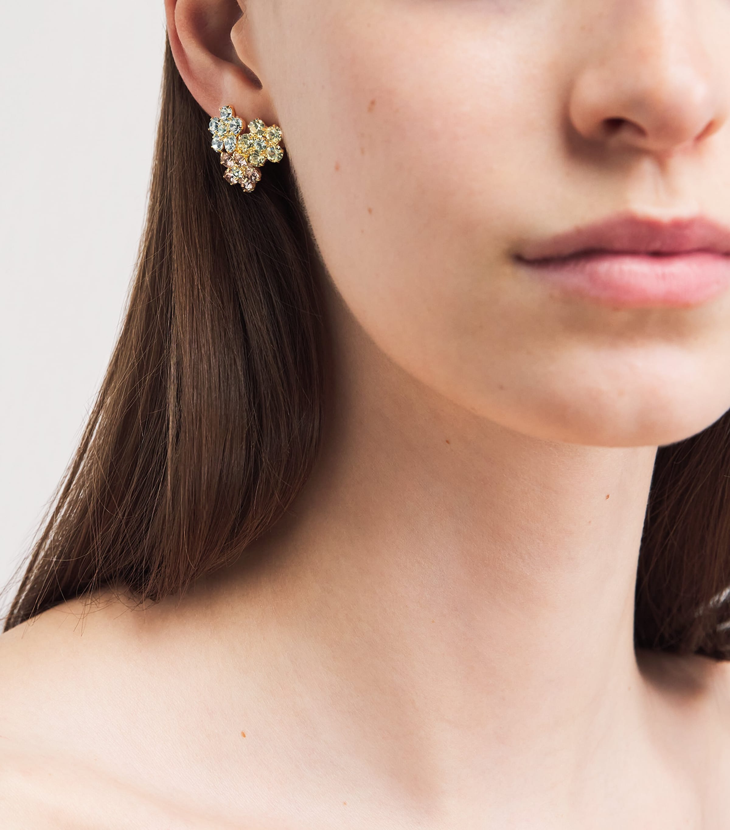 Jennifer Behr Gold-Plated Violet Stud Earrings Garden Image 2