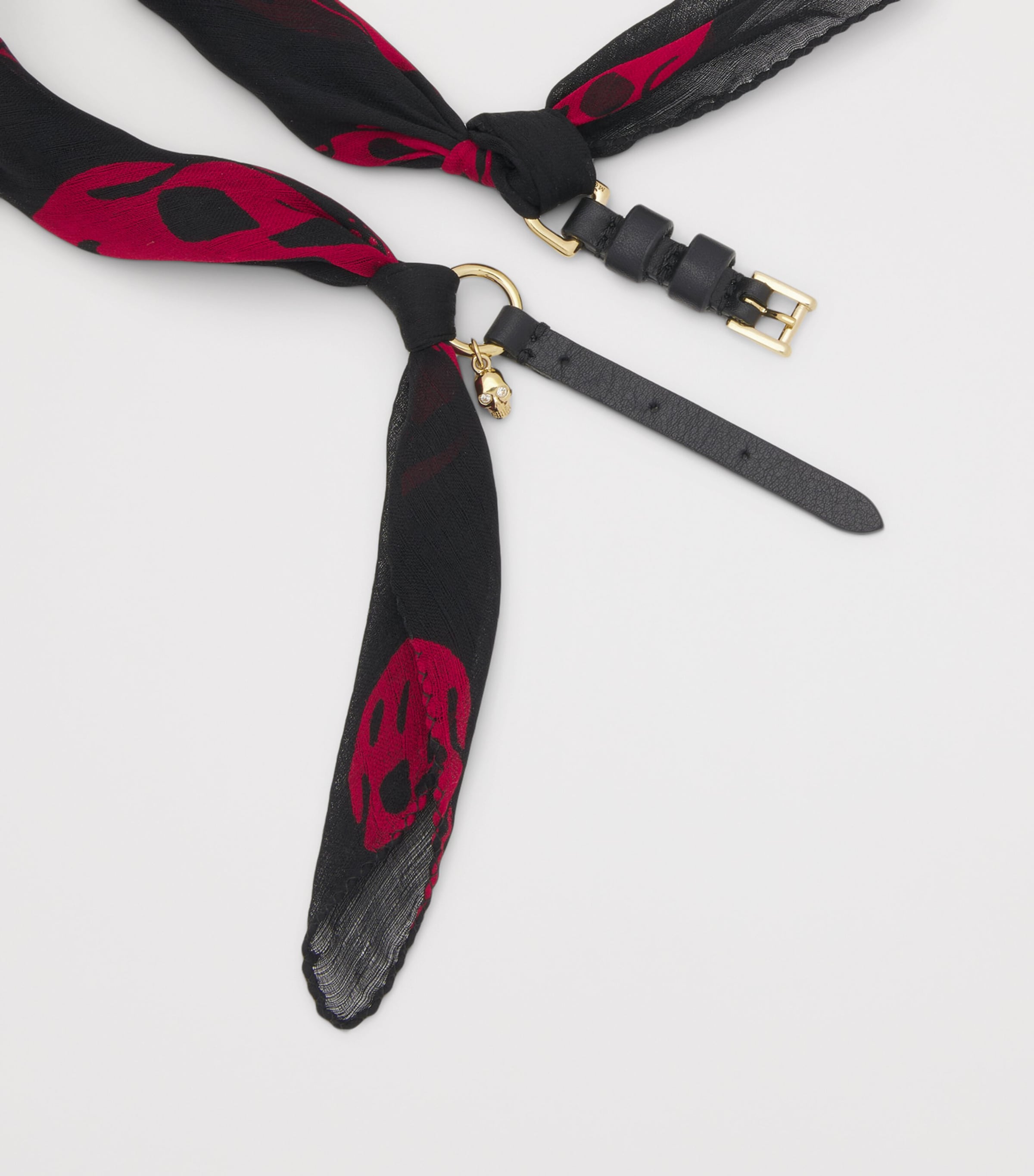 McQueen Silk Skull Scarf Bracelet Image 3
