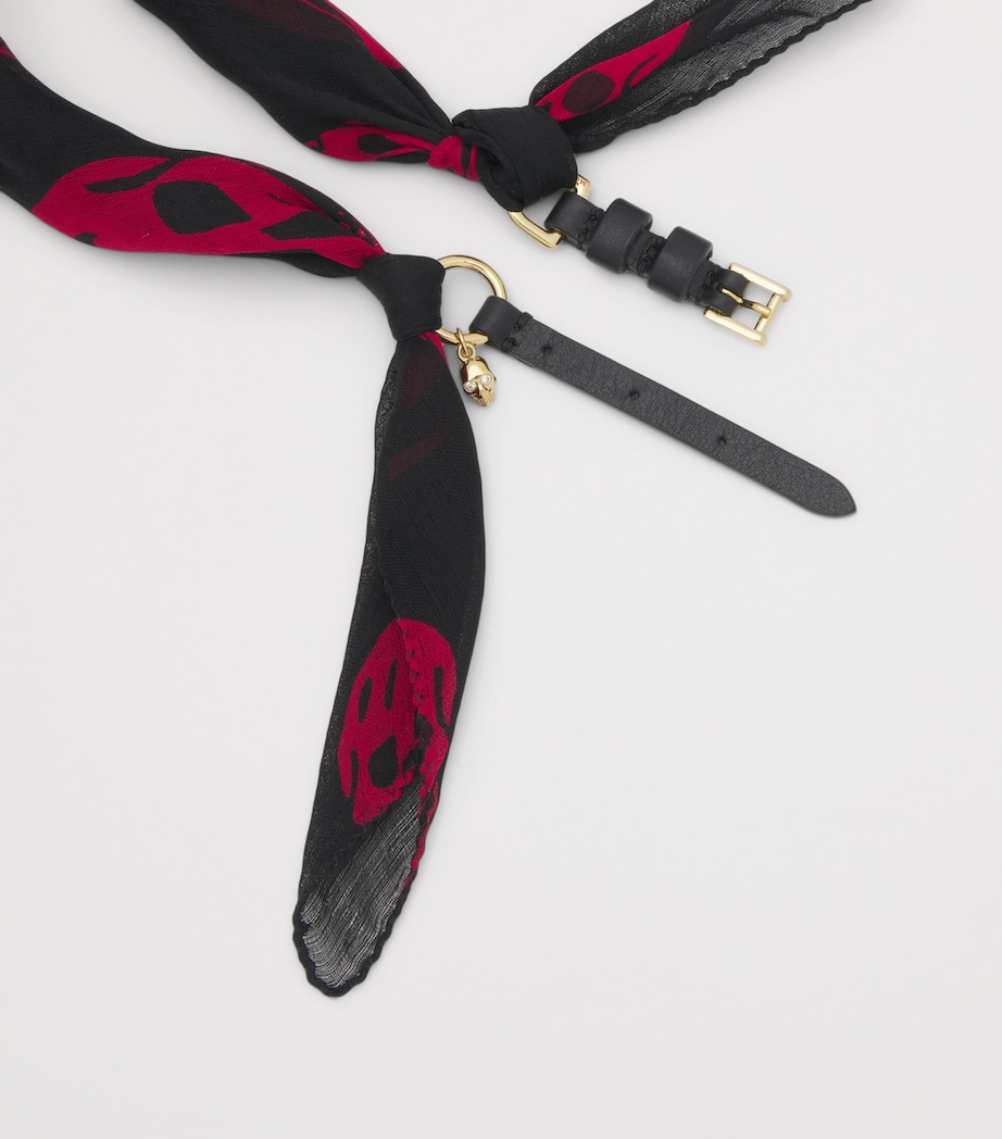 McQueen Silk Skull Scarf Bracelet Image 3