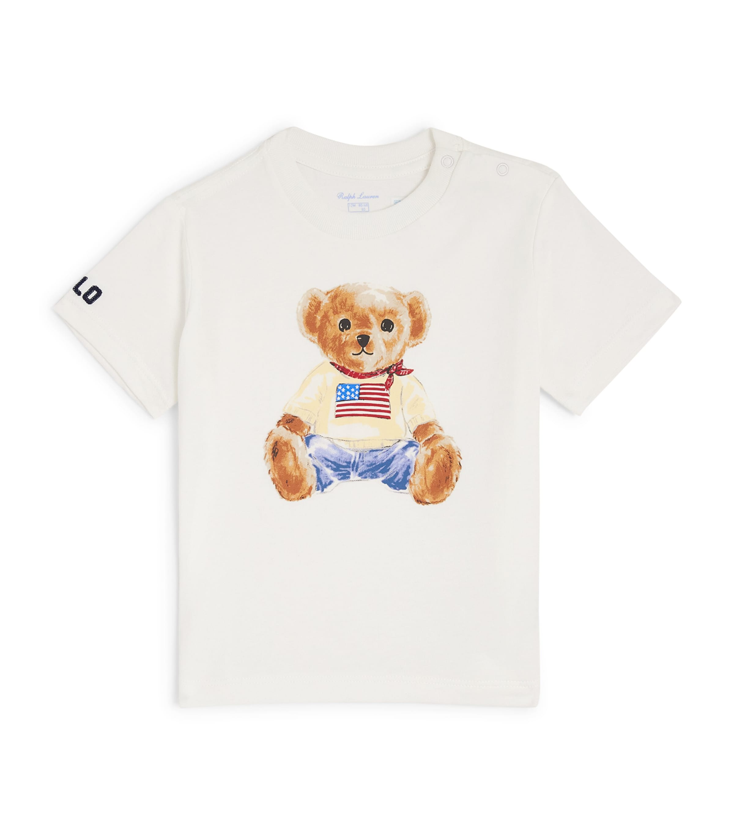 Cotton USA Polo Bear T-Shirt (3-24 Months) WHITE Image 1