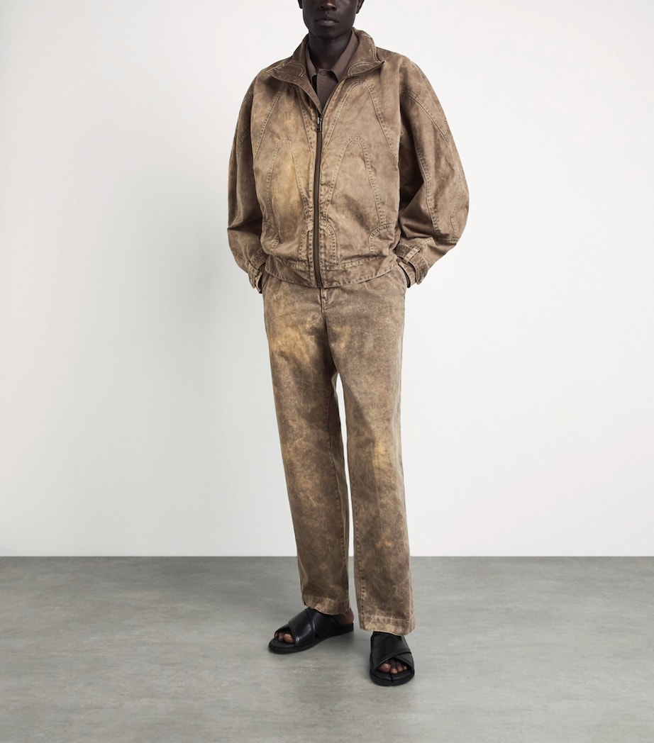 IM MEN Mens Elements Straight Trousers Dark Beige Image 2