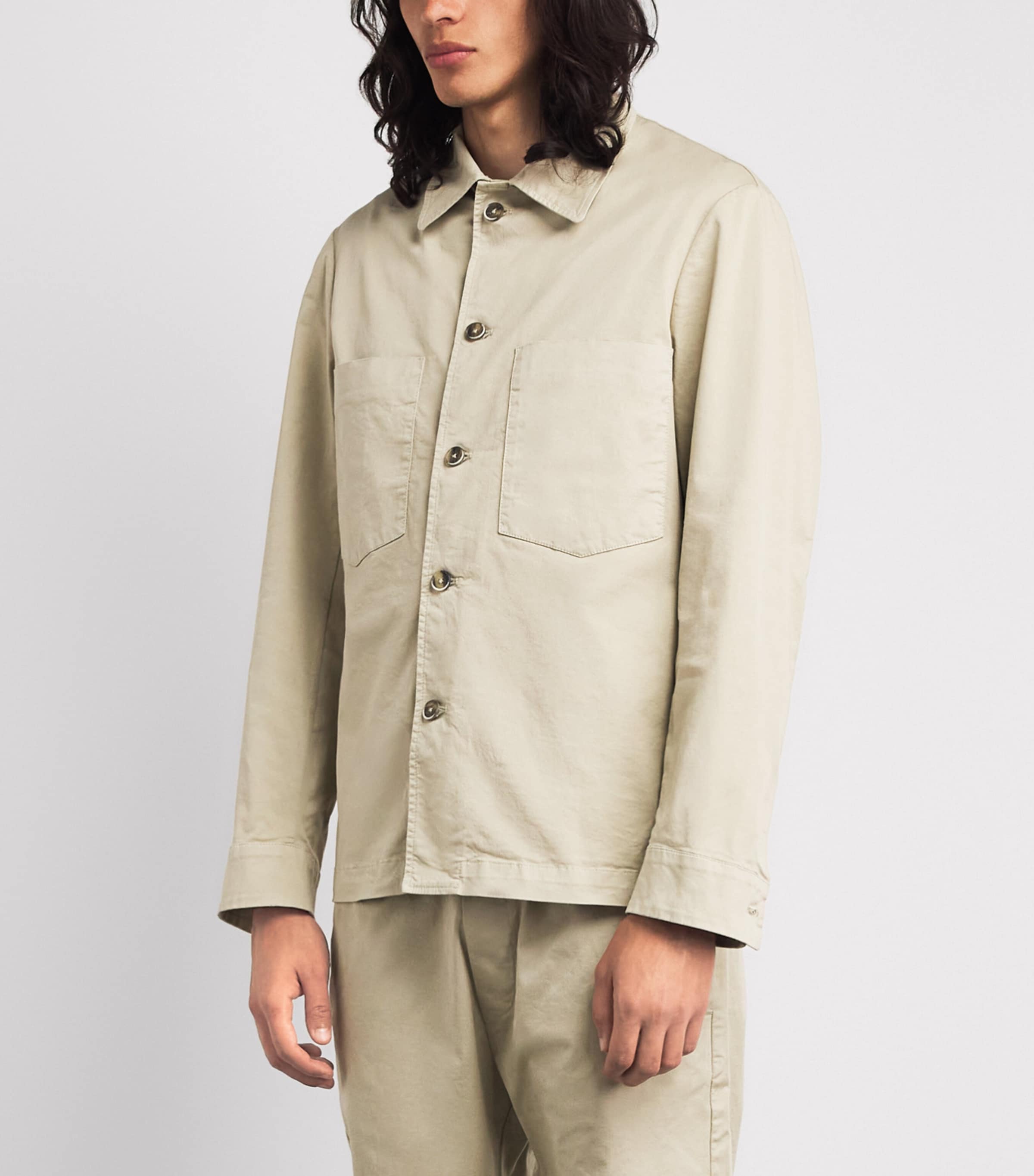 Barena Mens Cotton Lightweight Overshirt Sasso Image 4