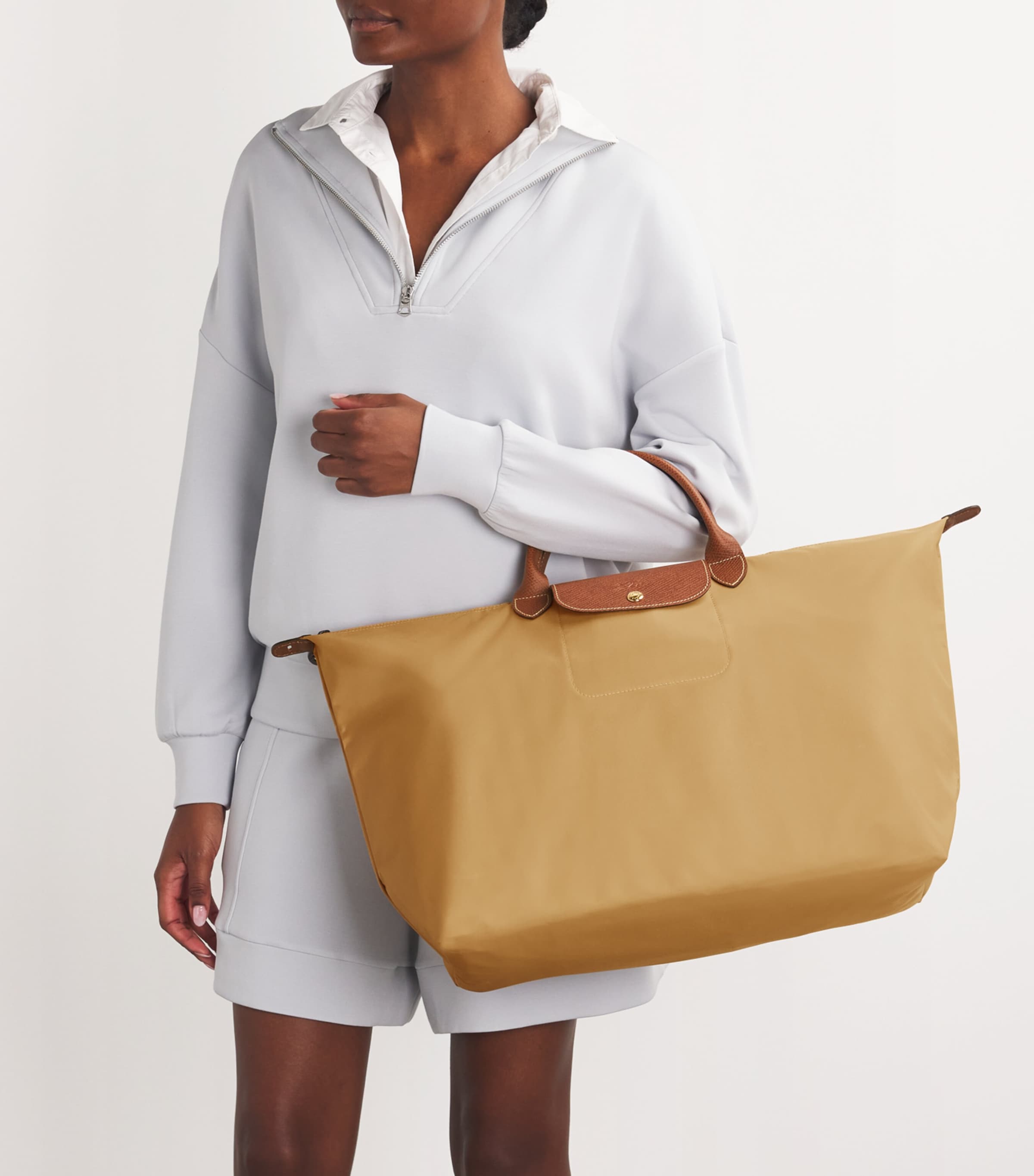 Small Le Pliage Original Travel Bag P86 BEIGE Image 4