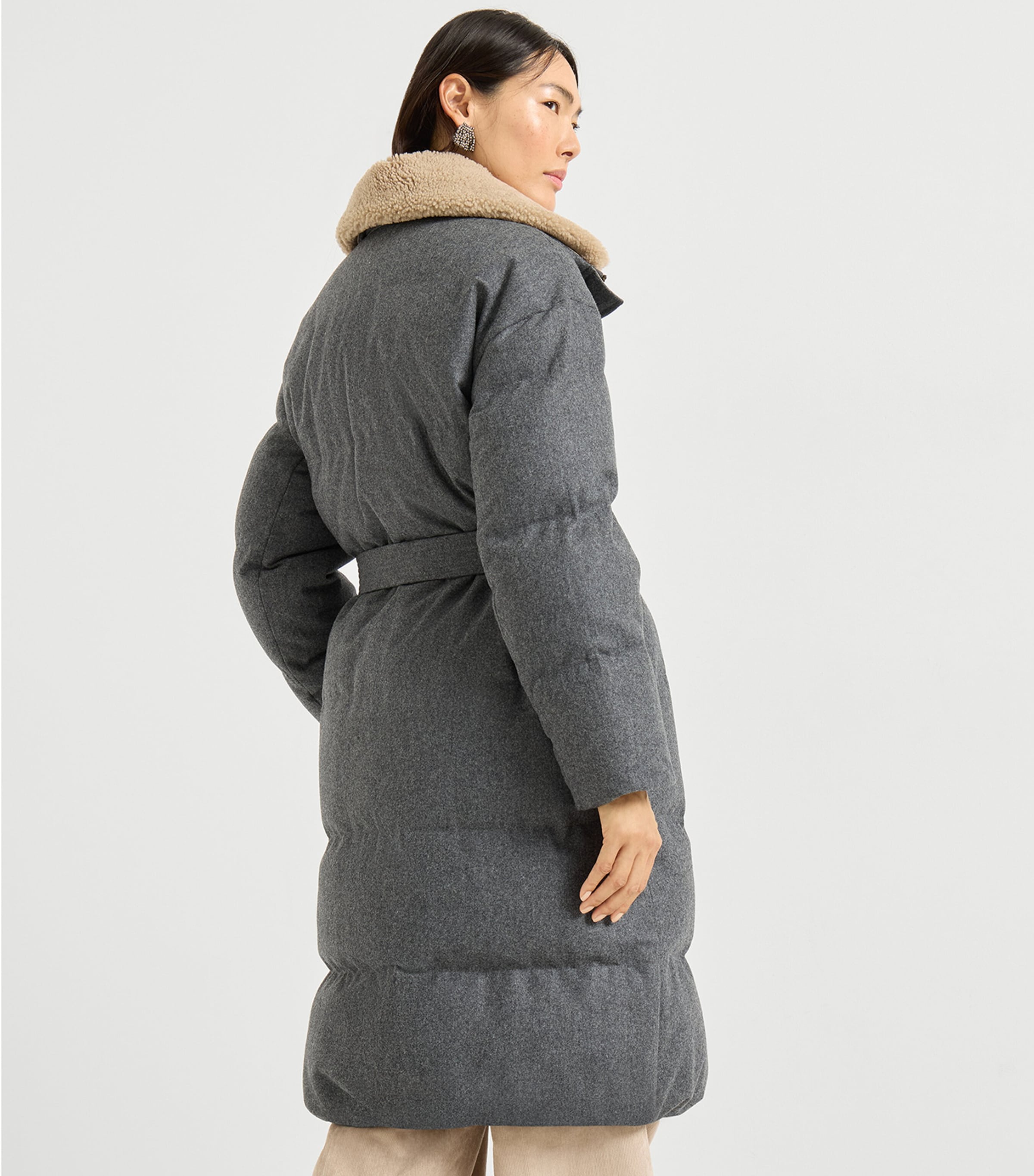 Virgin Wool Down Puffer Coat C004 Image 3