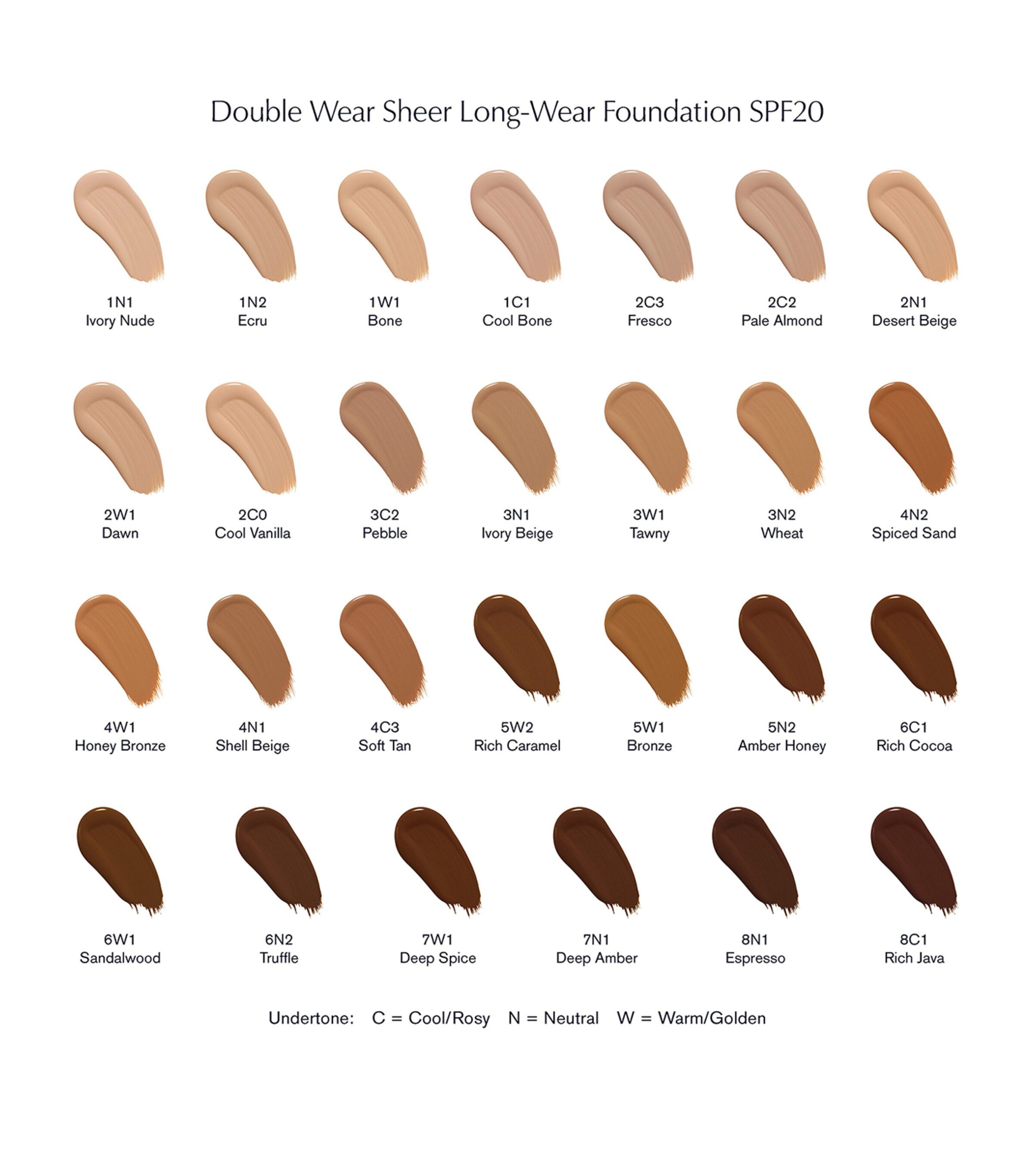 Estée Lauder Double Wear Sheer Long-Wear Foundation SPF20 (30ml) Shell Beige Image 6