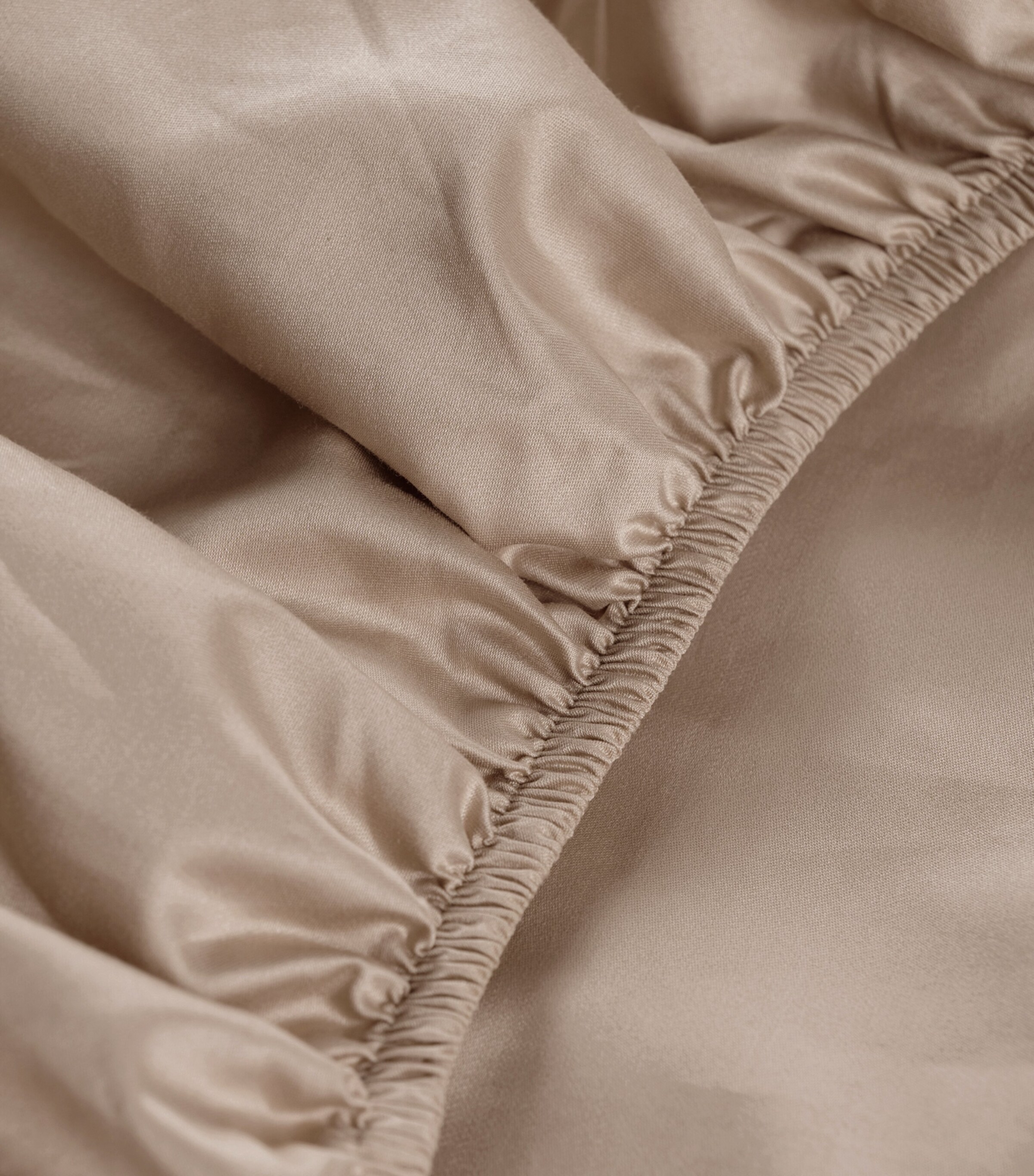 Hamam Organic Cotton Sateen Core Super King Fitted Sheet (180cm x 200cm) Vapour Image 3