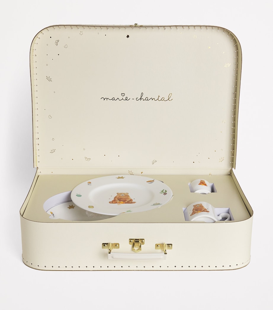 Manners Begin at Breakfast Crockery Suitcase Set BEAR Image 1