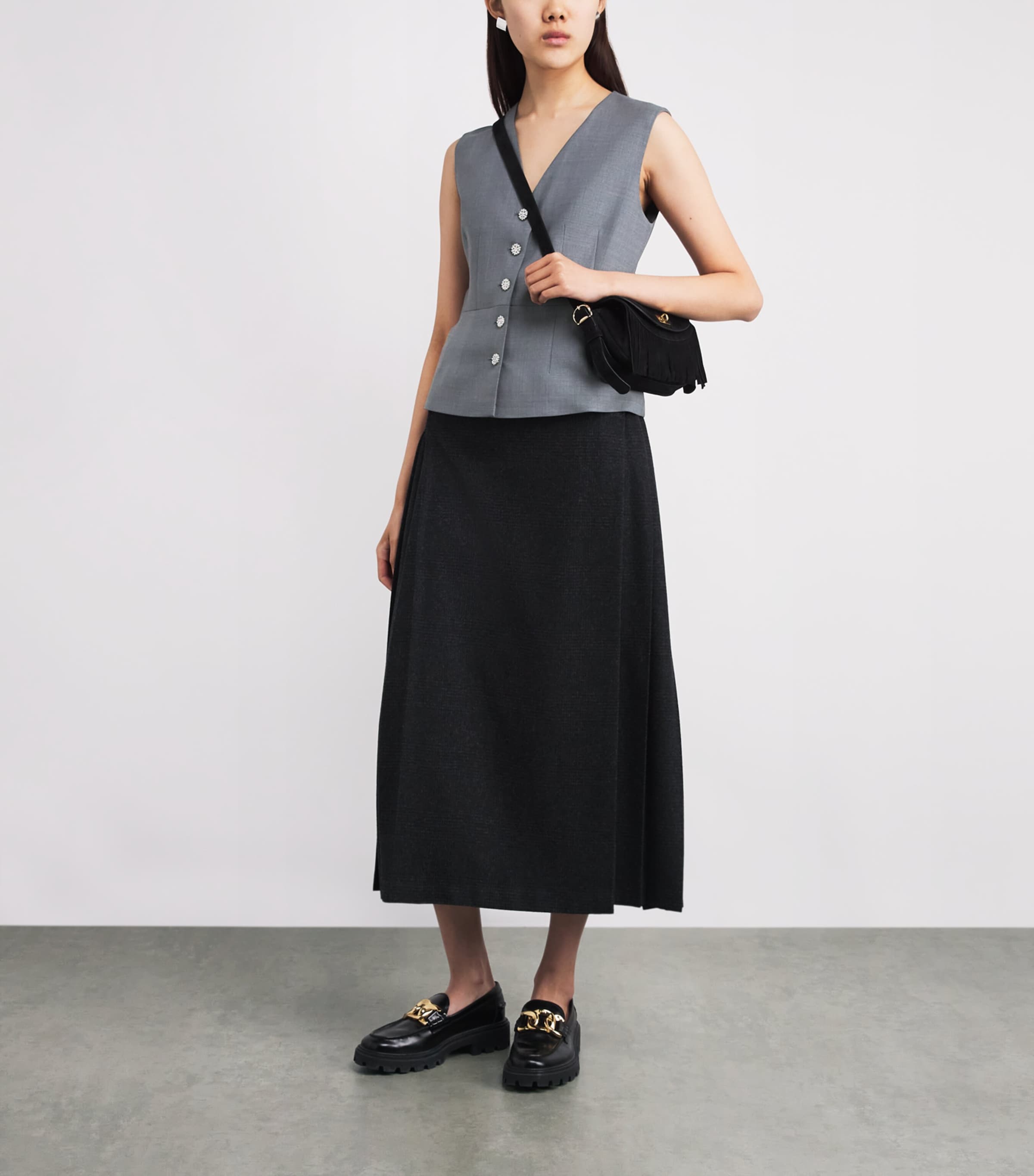 Wool-Blend Waistcoat GREY Image 2