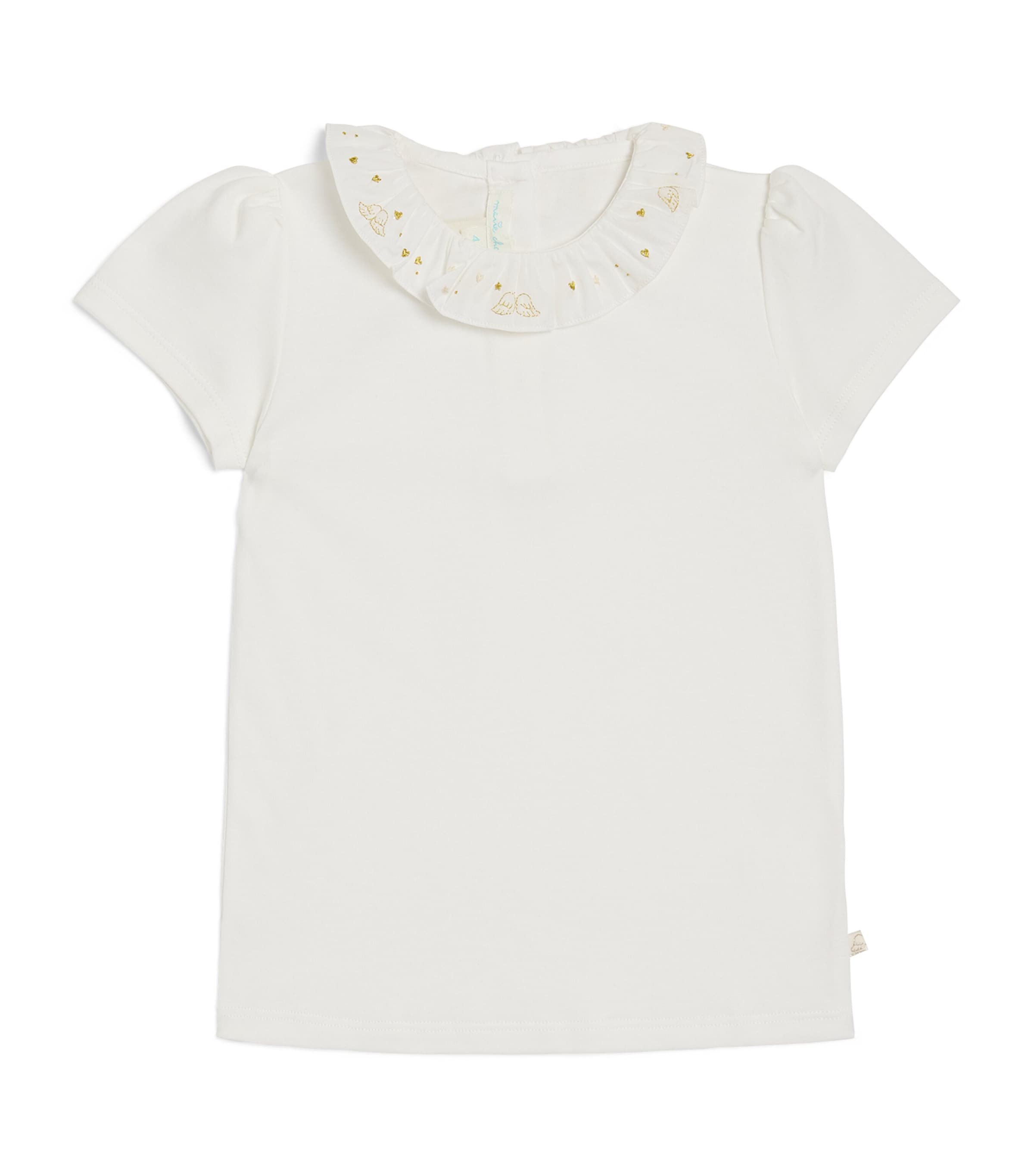 MARIE-CHANTAL RUFFLE-TRIM ANGEL WING T-SHIRT 