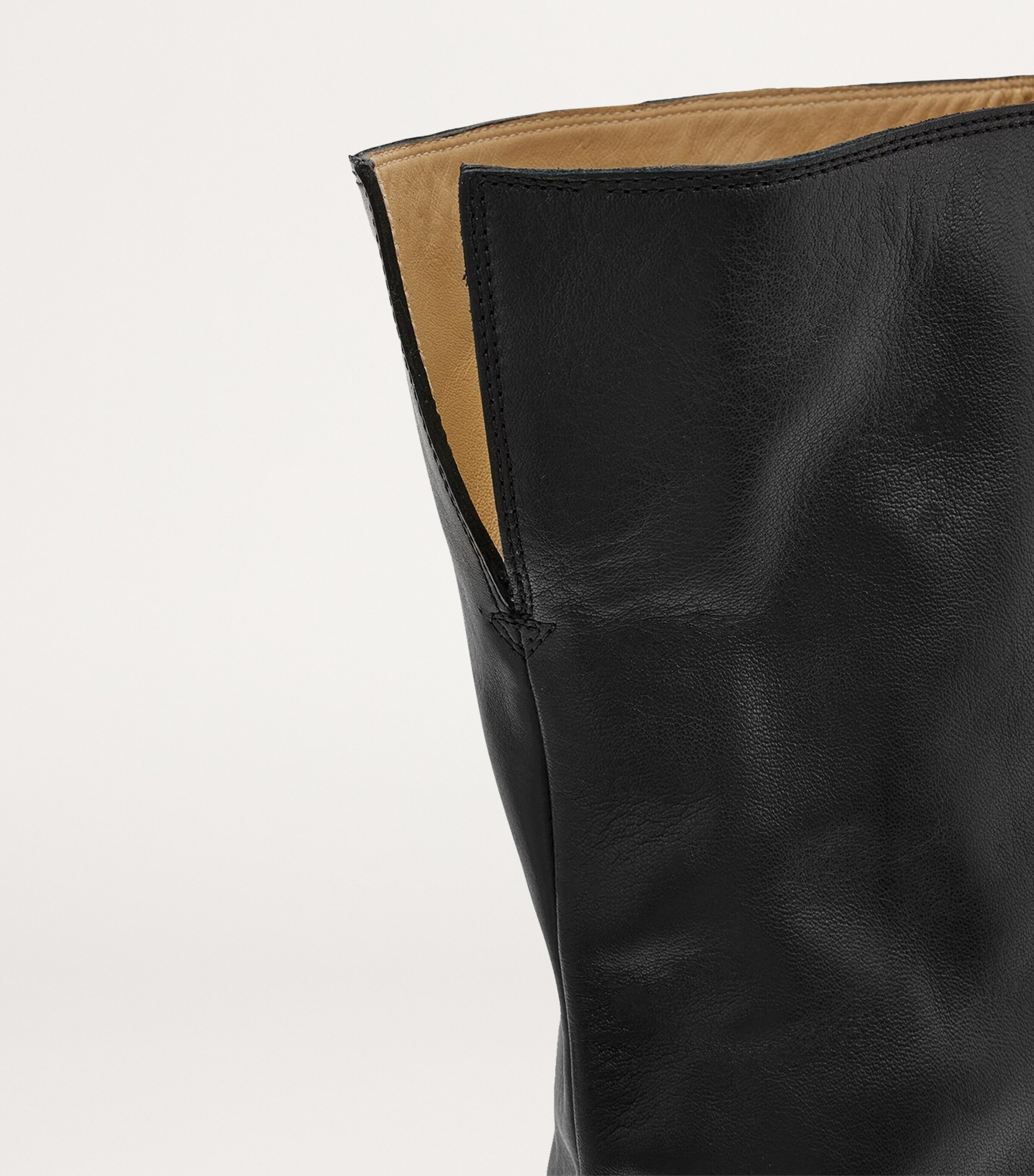 AllSaints Leather Reina Knee-High Boots 90 Black Image 4