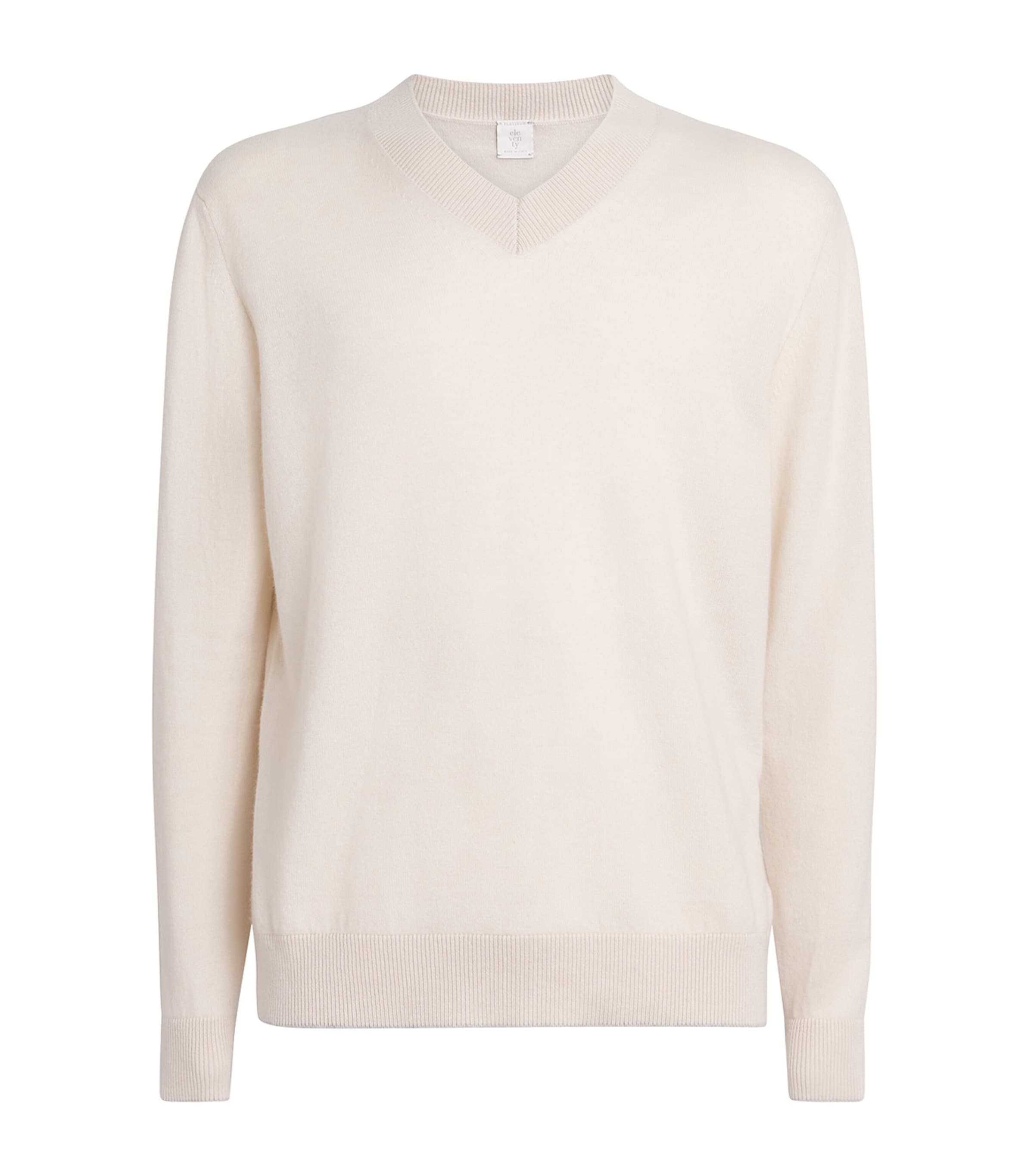 Cashmere V-Neck Sweater BEIGE E GRIGIO CHIAR Image 1
