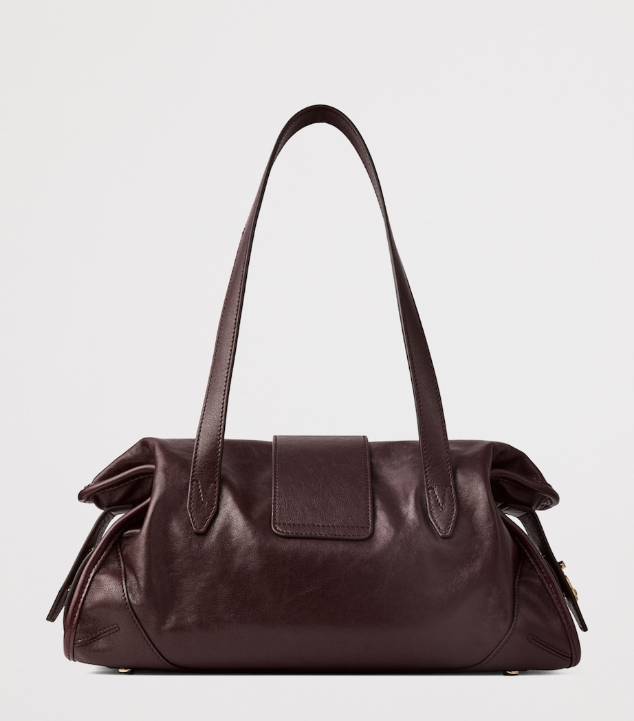 Jimmy Choo Leather Bar Holdall Bag Deep Merlot/shiny Go Image 3