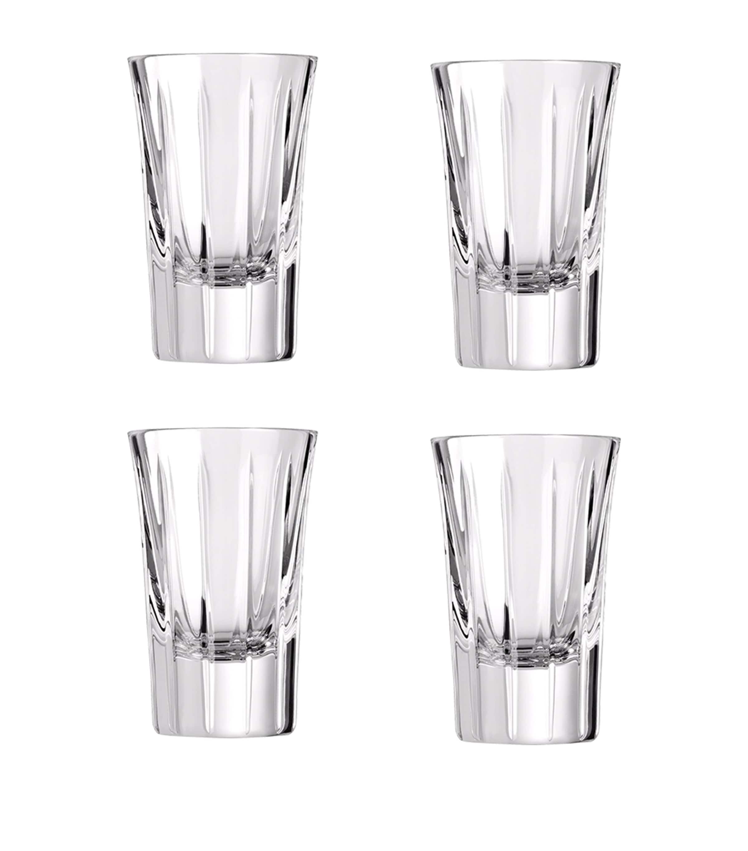 Christofle Set Of 4 Iriana Crystal Vodka Glasses