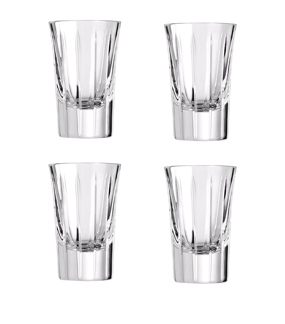Set of 4 Iriana Crystal Vodka Glasses (6.9cm) SILVER Image 1