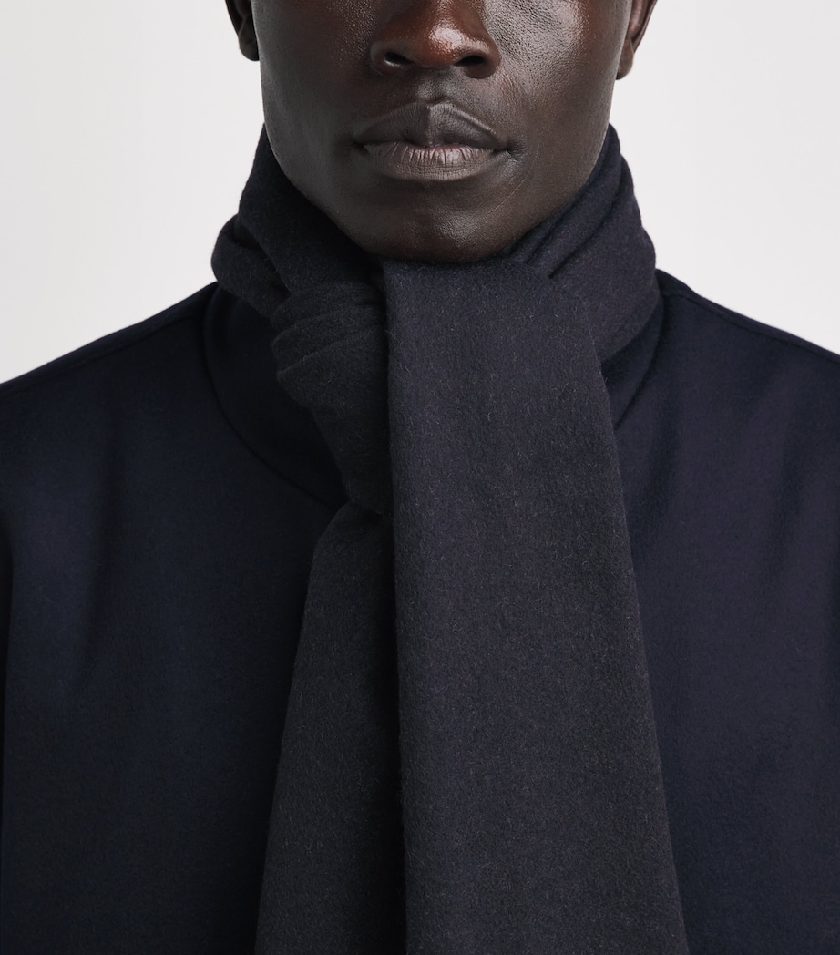 Canali Wool Fringe Scarf Image 2