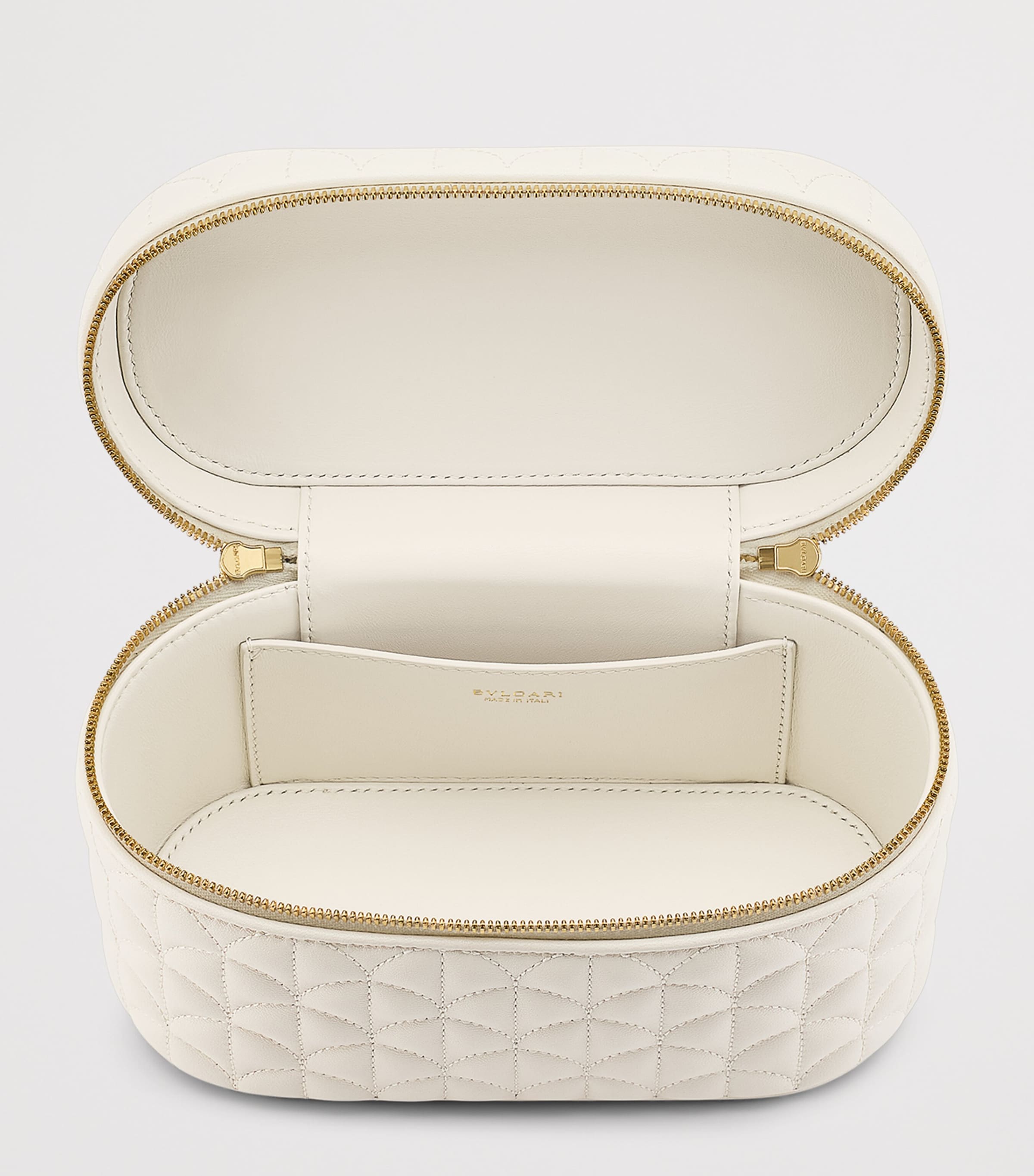 Bvlgari Leather Divas Dream Vanity Case Bag White Image 6