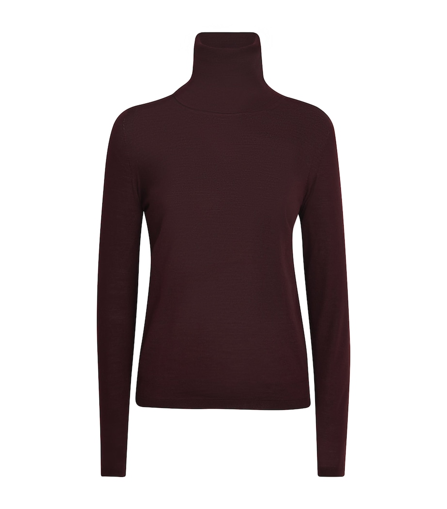 Virgin Wool Rollneck Sweater CHERRY Image 1