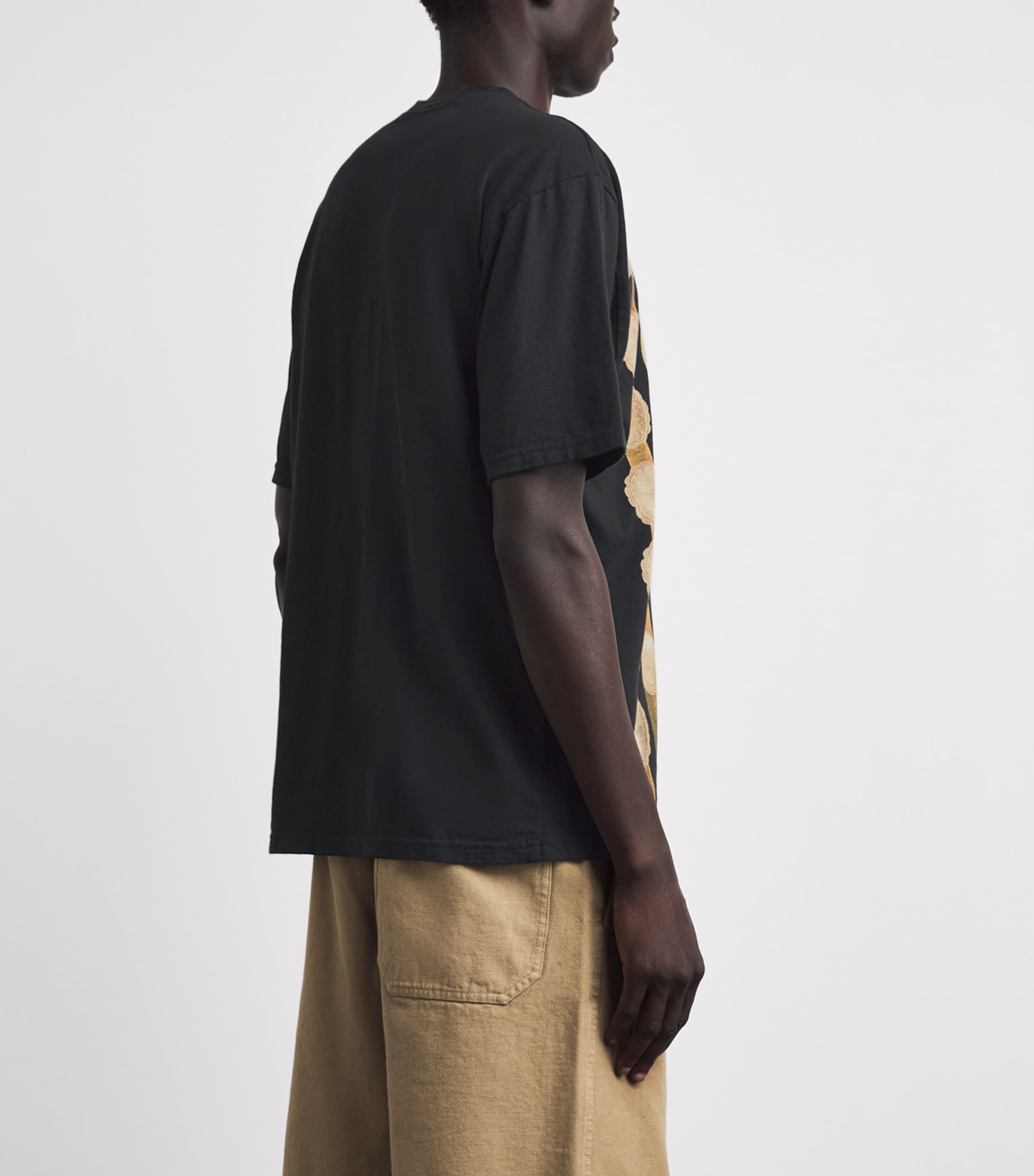 Kapital Mens Cotton Curtain Concho T-Shirt Black Image 5