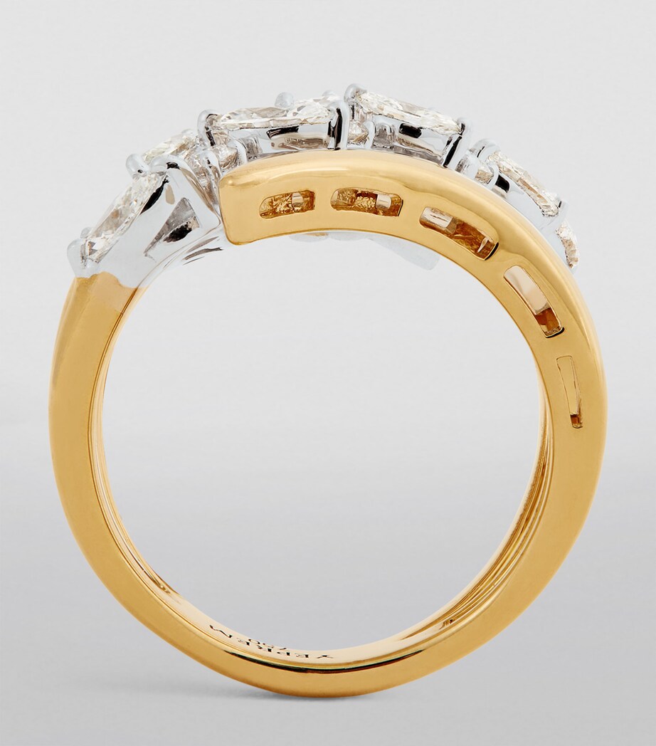 Yellow Gold and Diamond Golden Strada Stackable Ring YELLOW GOLD Image 2
