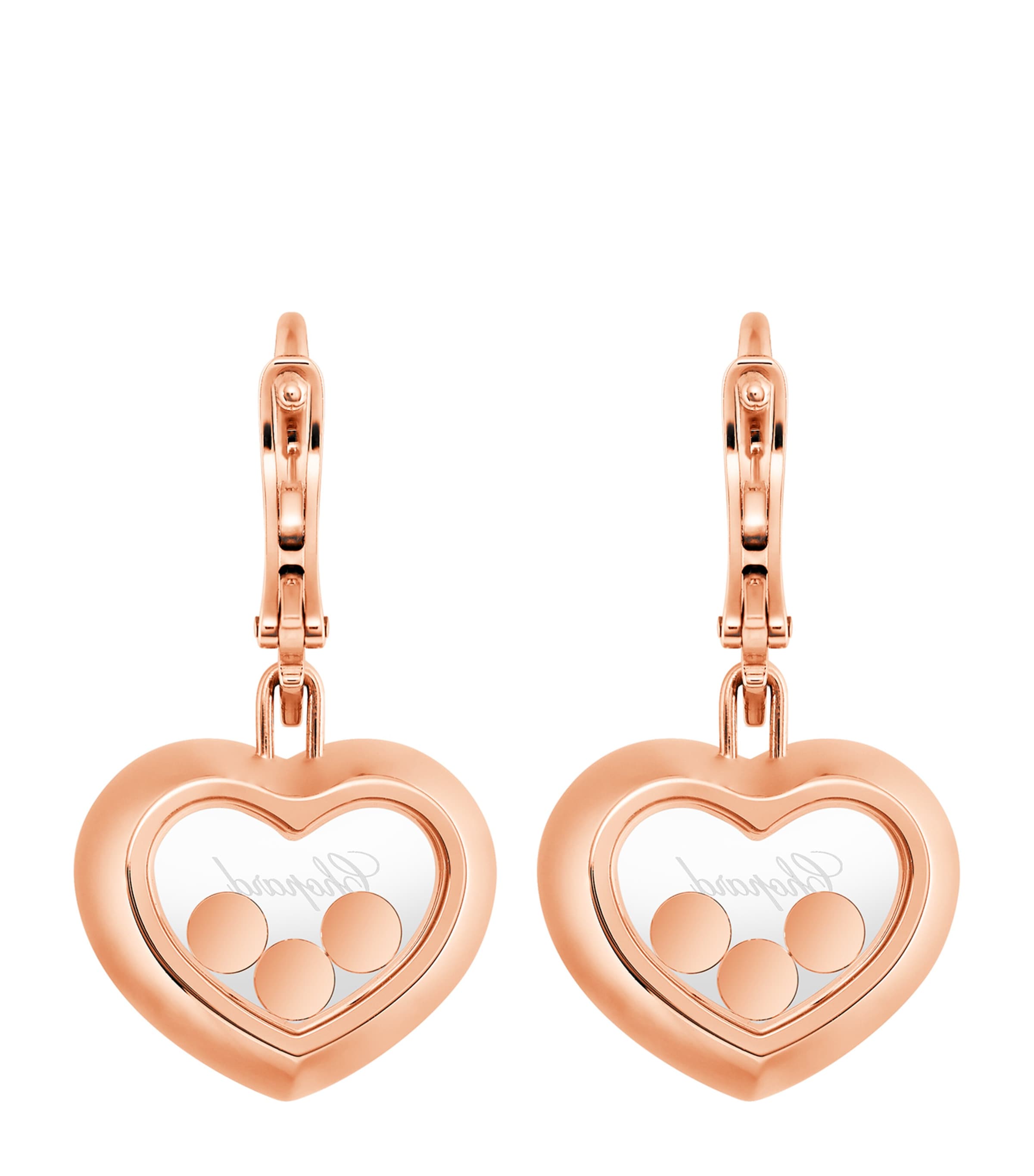 Rose Gold and Diamond Happy Diamonds Earrings 18K ROSE GOLD Image 3