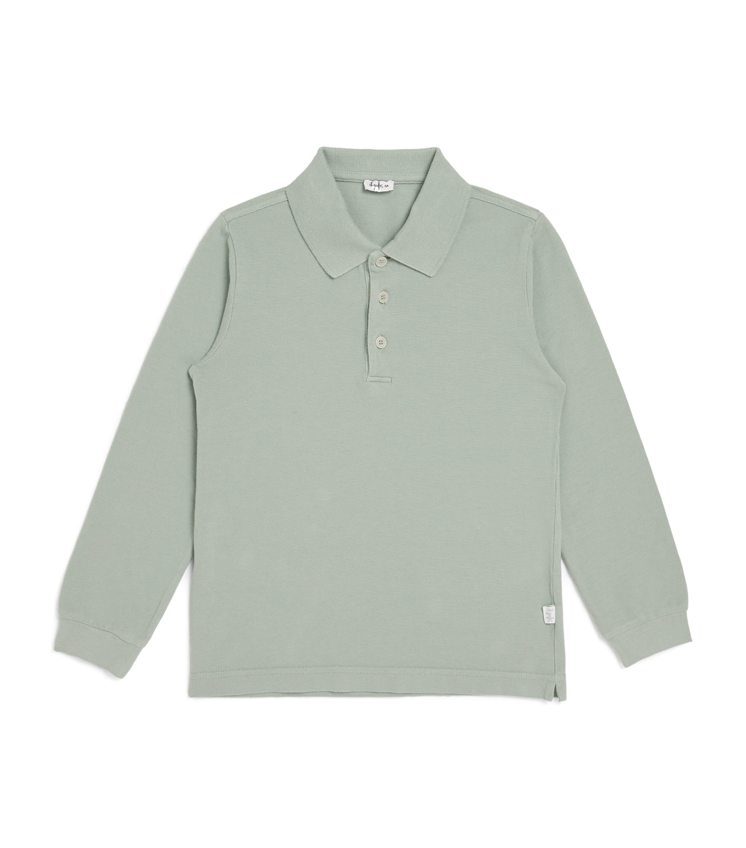 Shop Il Gufo Long-sleeve Polo Shirt In Green