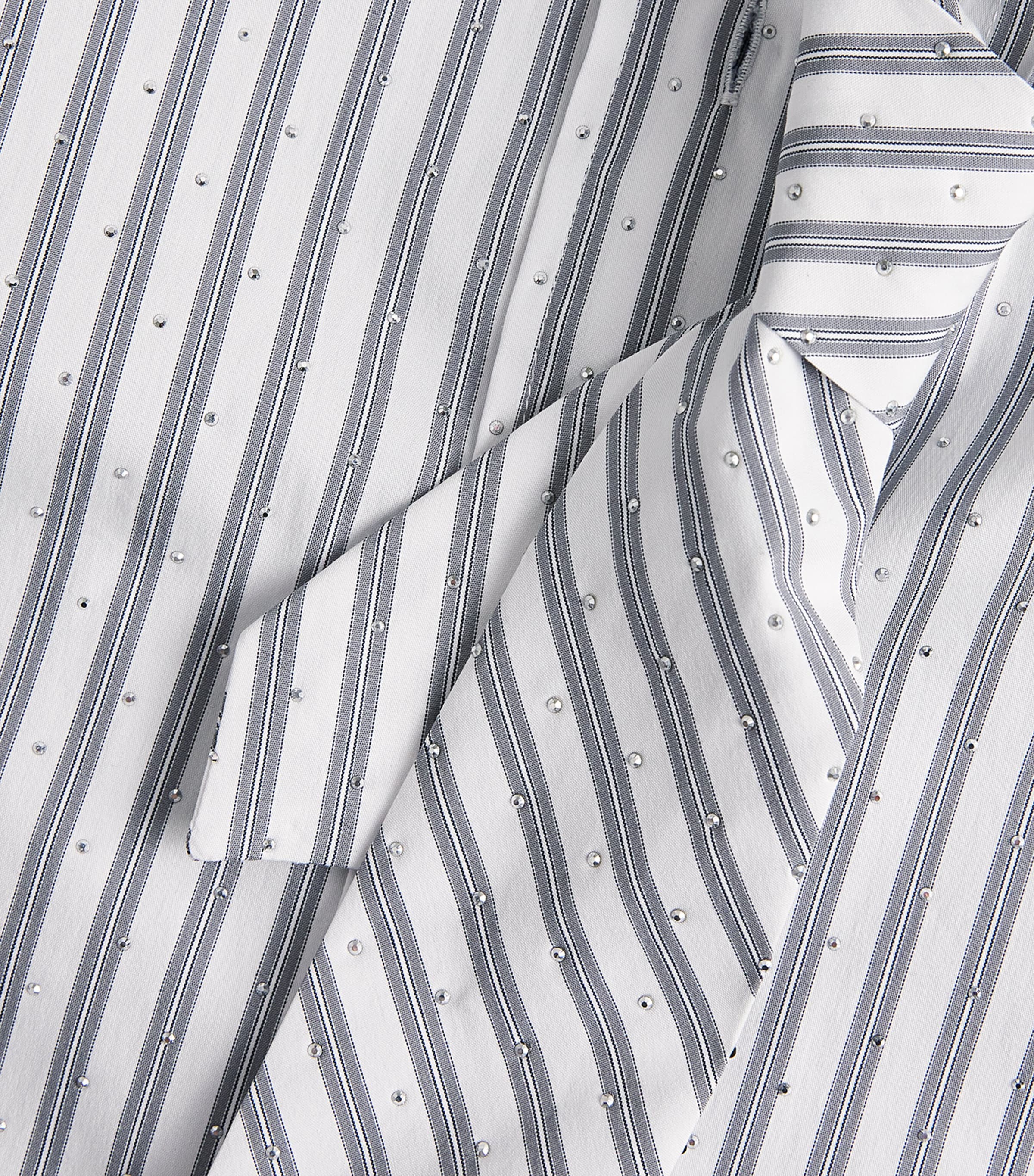 Rhinestone-Embellished Stripe Shirt ECRU STRIPES Image 5