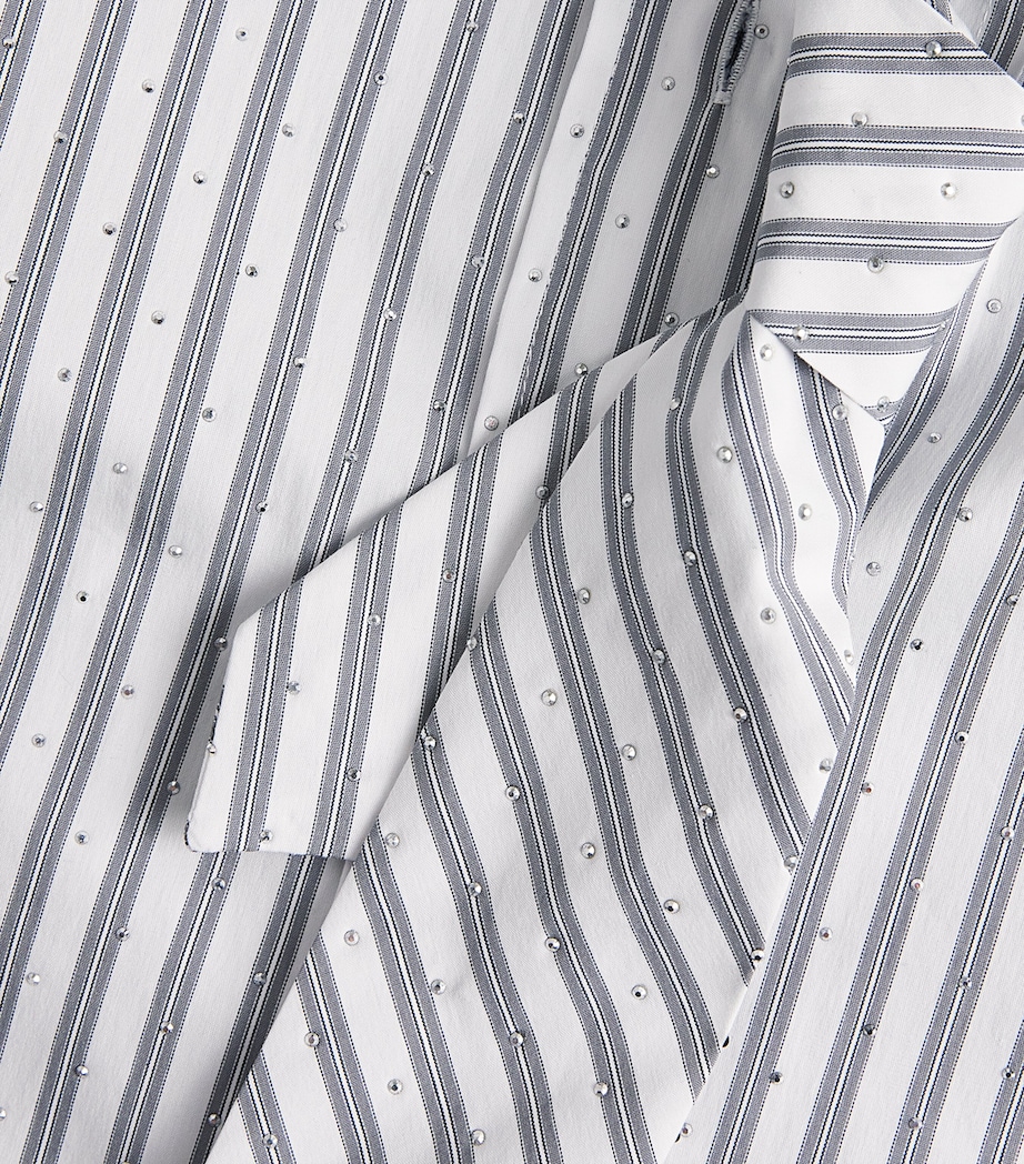Rhinestone-Embellished Stripe Shirt ECRU STRIPES Image 5