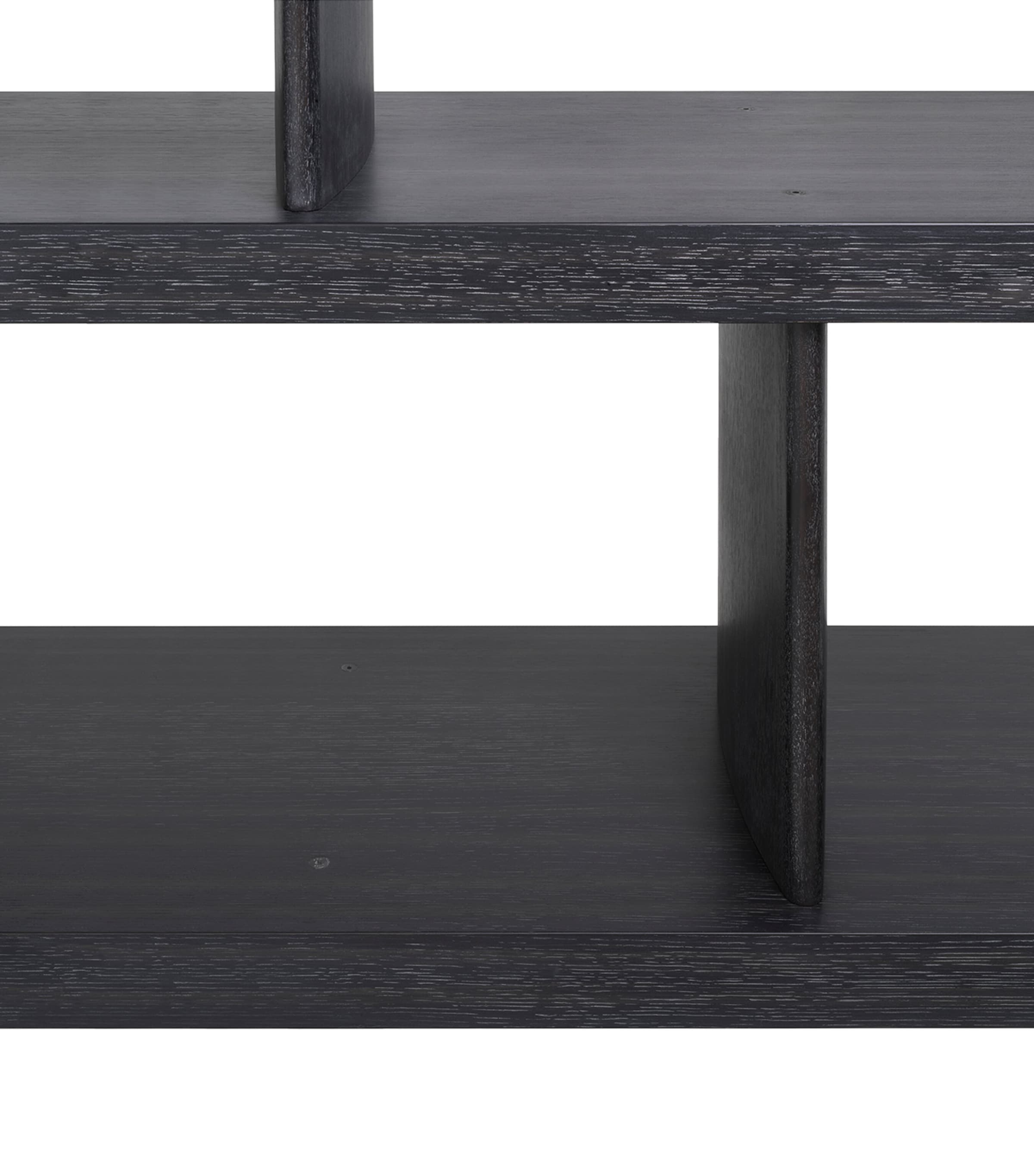 Close-up of wood grain and vertical support on the Eichholtz Brett cabinet
