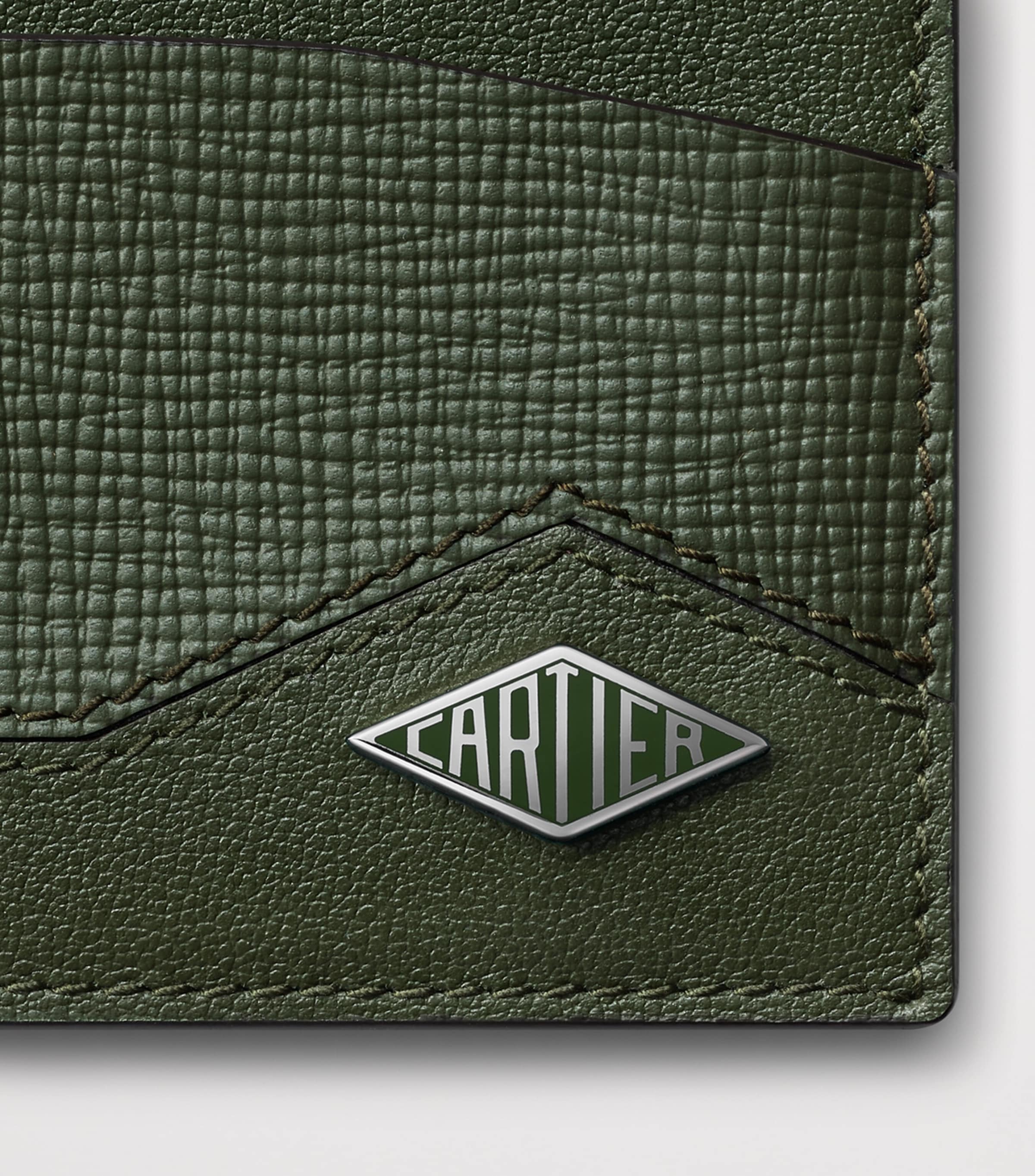 Cartier Leather Losange Card Holder Green Image 5
