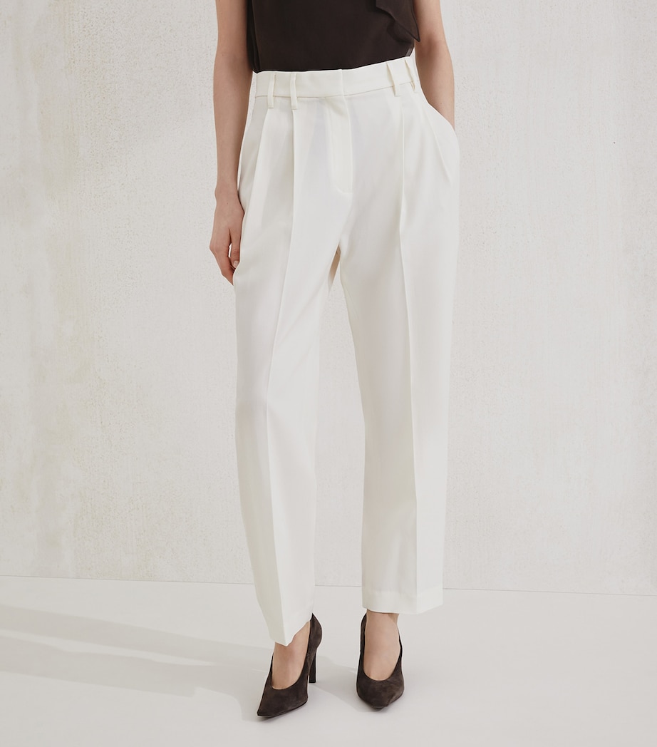 Wool-Cotton Tailored Trousers C4357 Image 3
