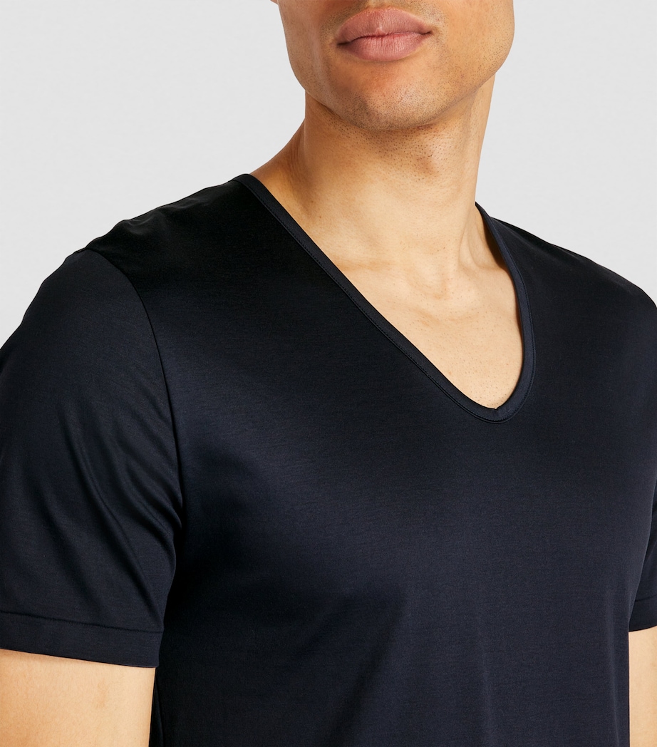 286 Sea Island Cotton T-Shirt 447/NAVY Image 6