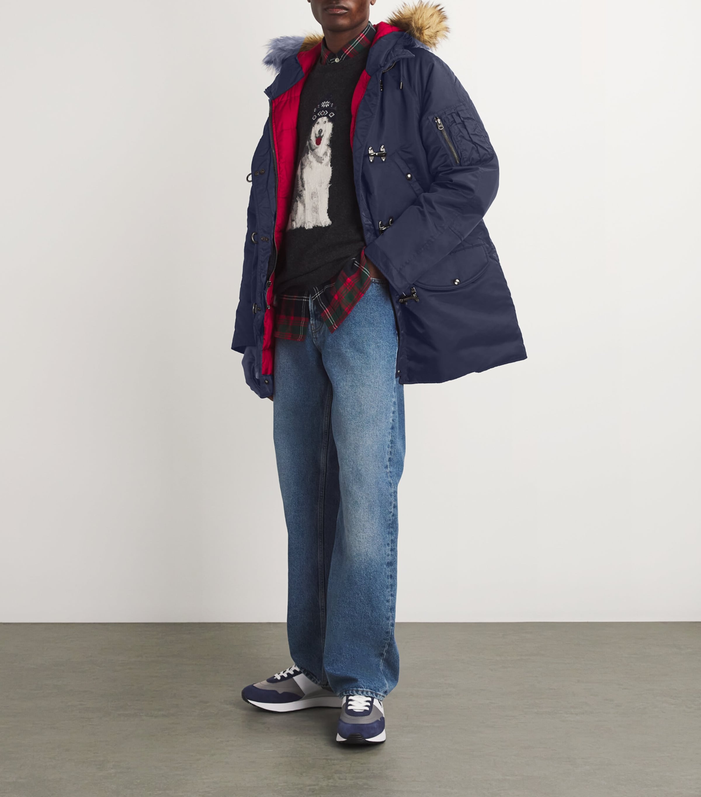 トップス polo Ralph Lauren grunge parka y2k navy Polo Ralph Lauren Faux Fur-Trim Down Parka | Saks Fifth Avenue