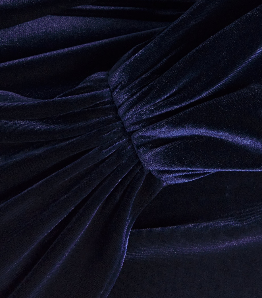 Velvet One-Shoulder Gown OCEAN Image 5