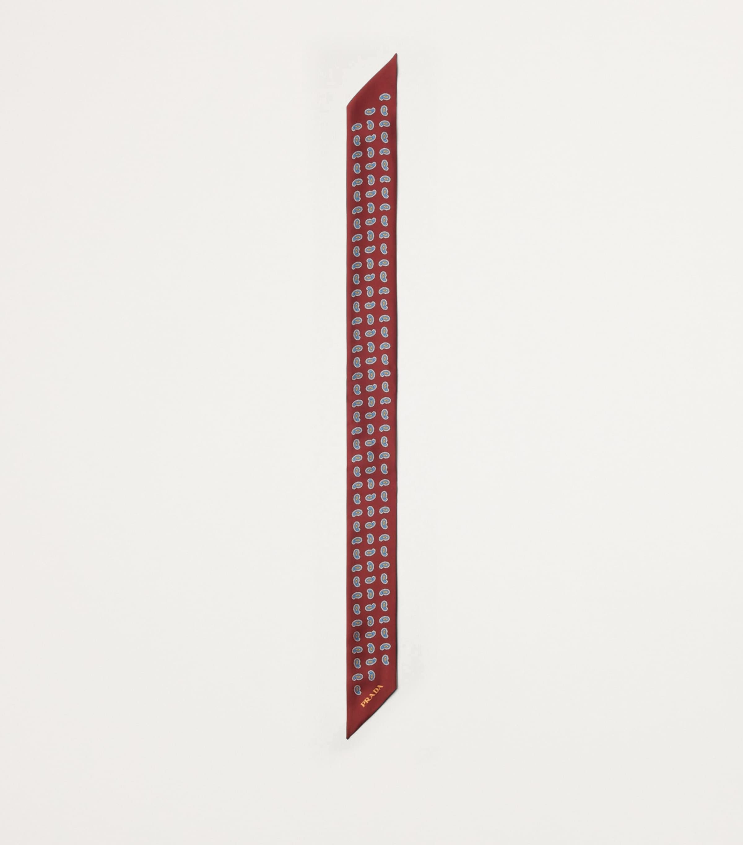 Prada Silk Paisley Skinny Scarf Image 2