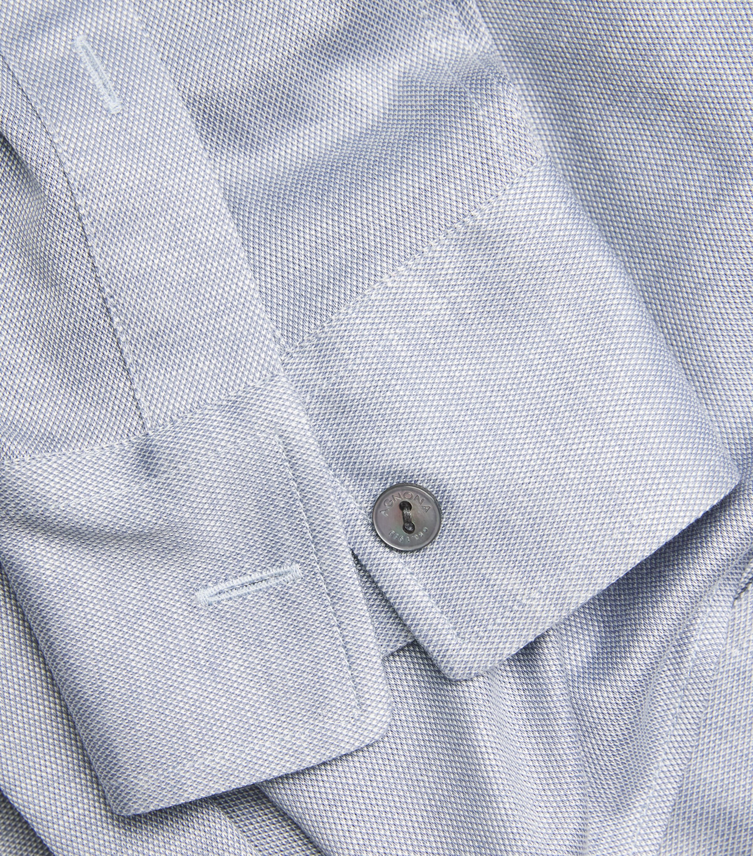 Agnona Mens Cotton-Silk Shirt Blue Image 5