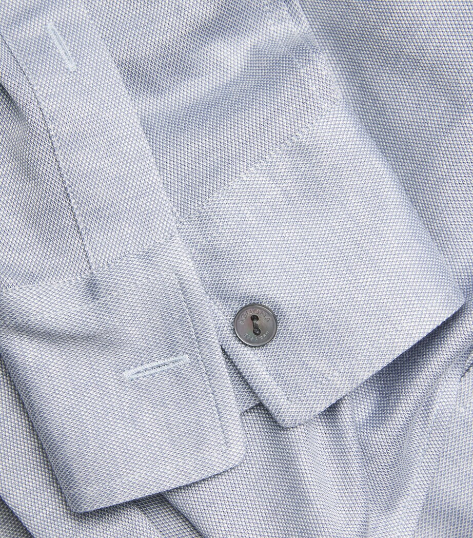 Agnona Mens Cotton-Silk Shirt Blue Image 5