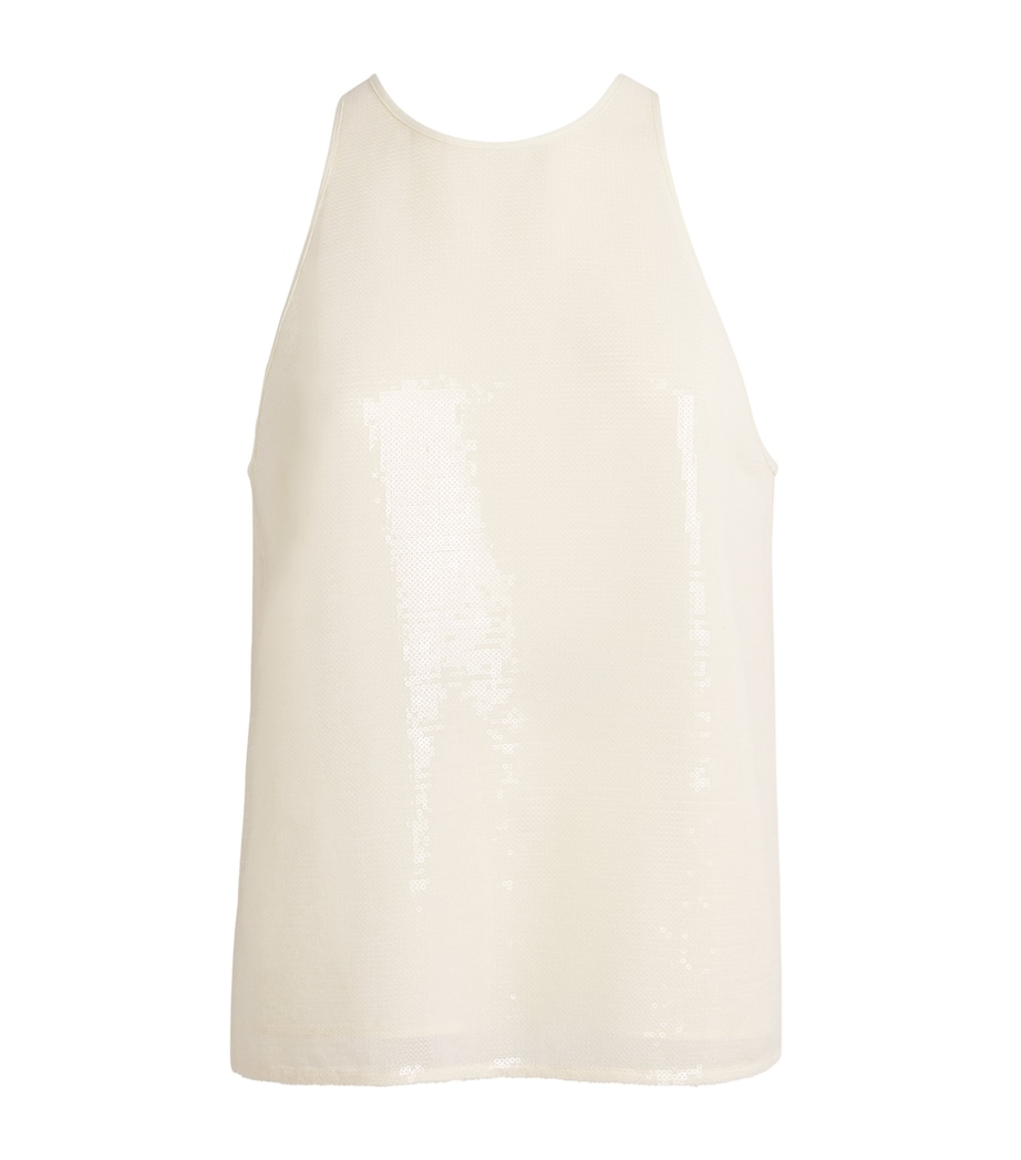 Sequin Lucia Sleeveless Top 111 PEARL Image 1