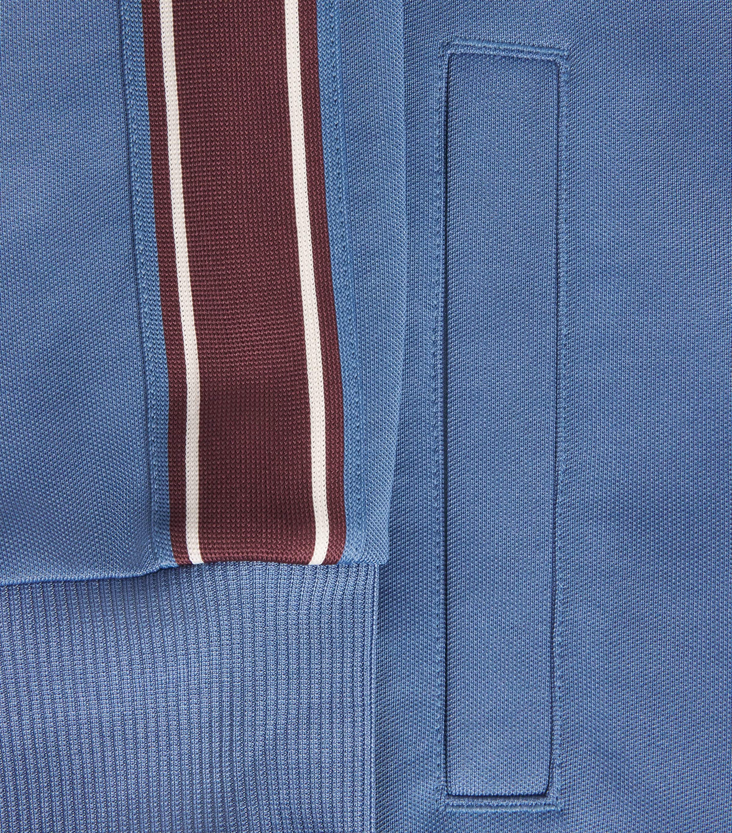 Fred Perry Mens Tramline Tape Track Jacket Ace Blue Image 6