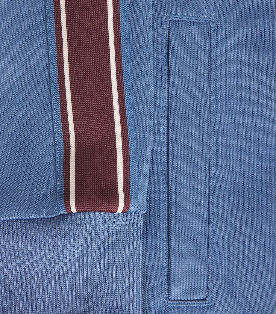 Fred Perry Mens Tramline Tape Track Jacket Ace Blue Image 6
