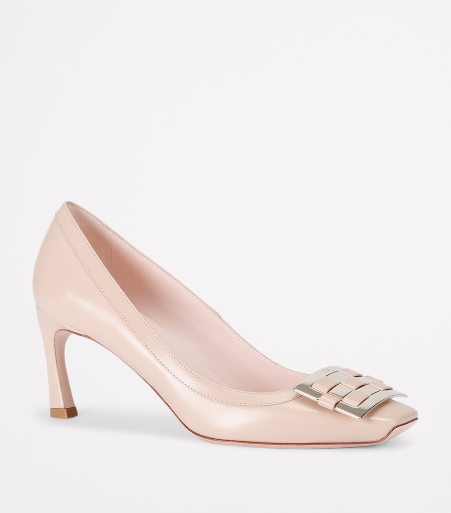 Roger Vivier Leather Belle Vivier Braided Trompette Pumps 70 Blush Image 3