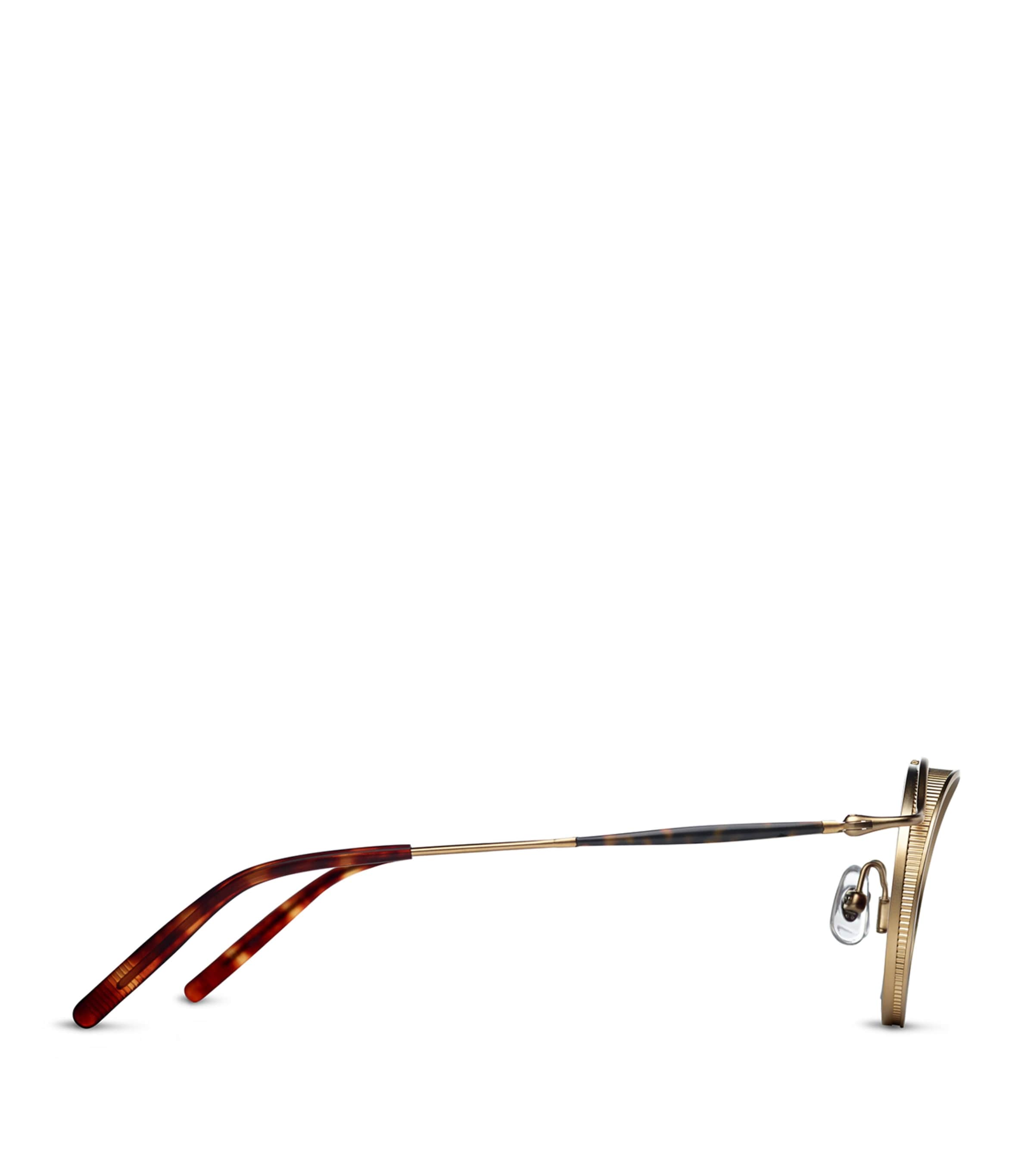 Matsuda Heritage Round Sunglasses Matte Gold Platted Image 2